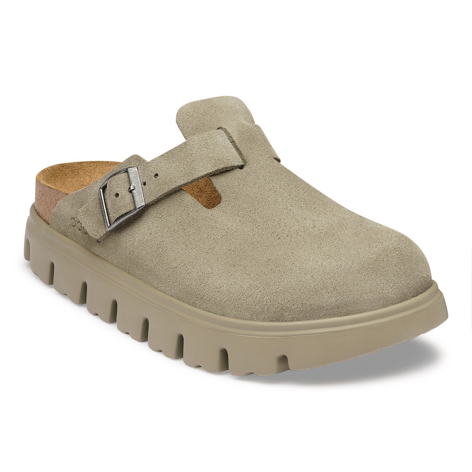 BIRKENSTOCK Boston トープ 40 Boston Chunky Suede Leather in Color Taupe | BIRKENSTOCK US
