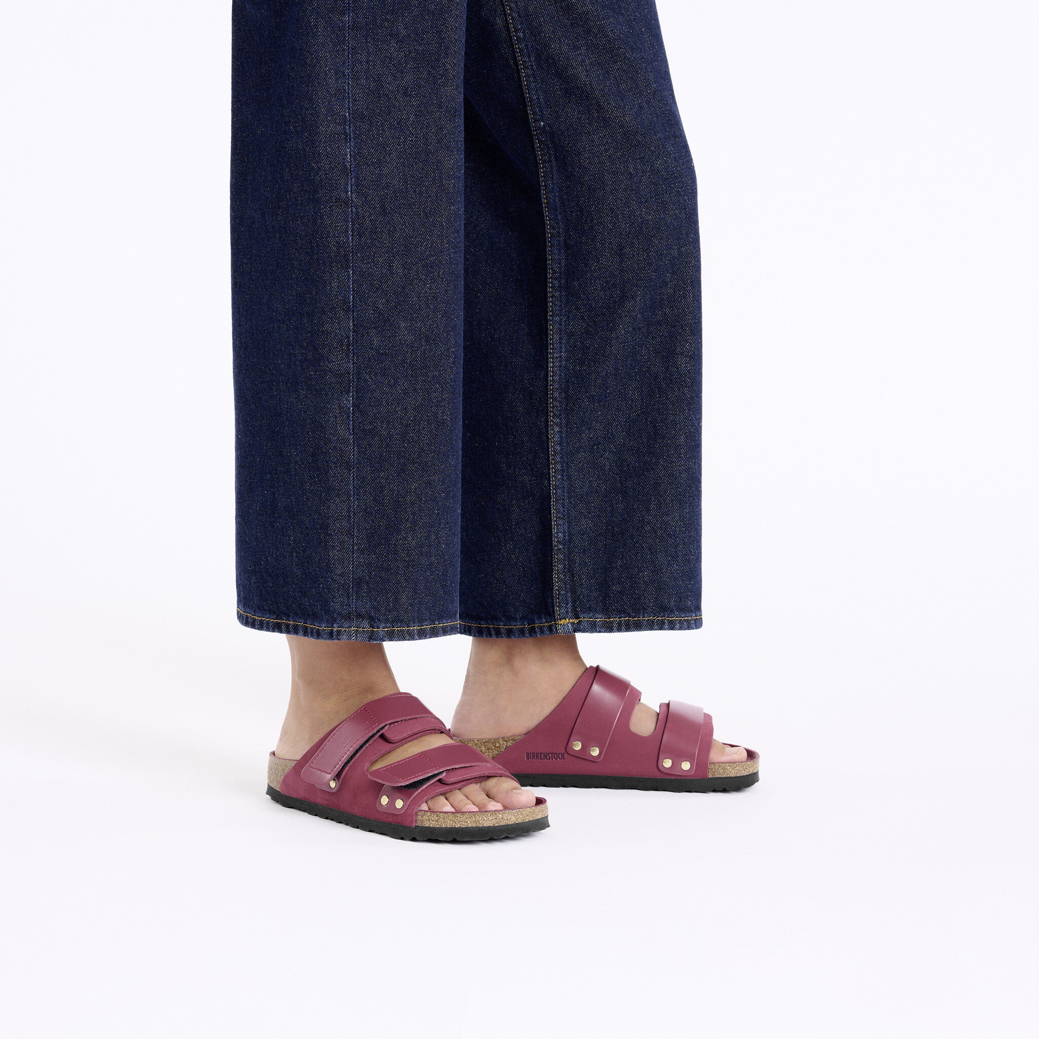 Женские сандалии Birkenstock Uji Nubuck Leather, цвет: Ягодный — фото 6