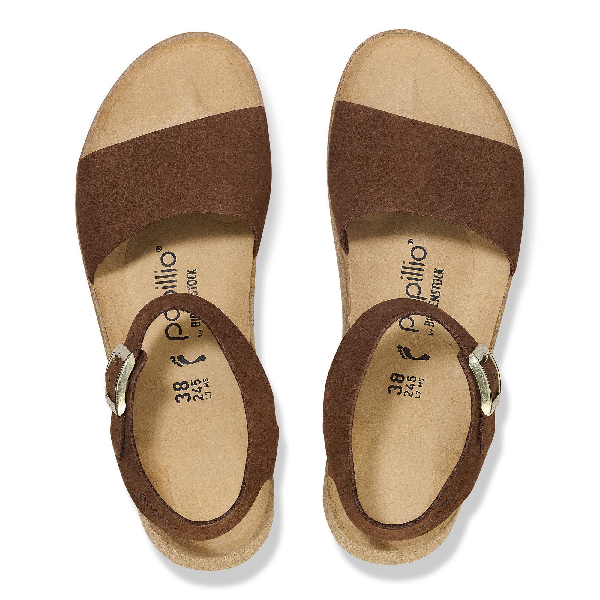 Женские сандалии Birkenstock Glenda Nubuck Leather, цвет: Тёмный чайный — фото 2