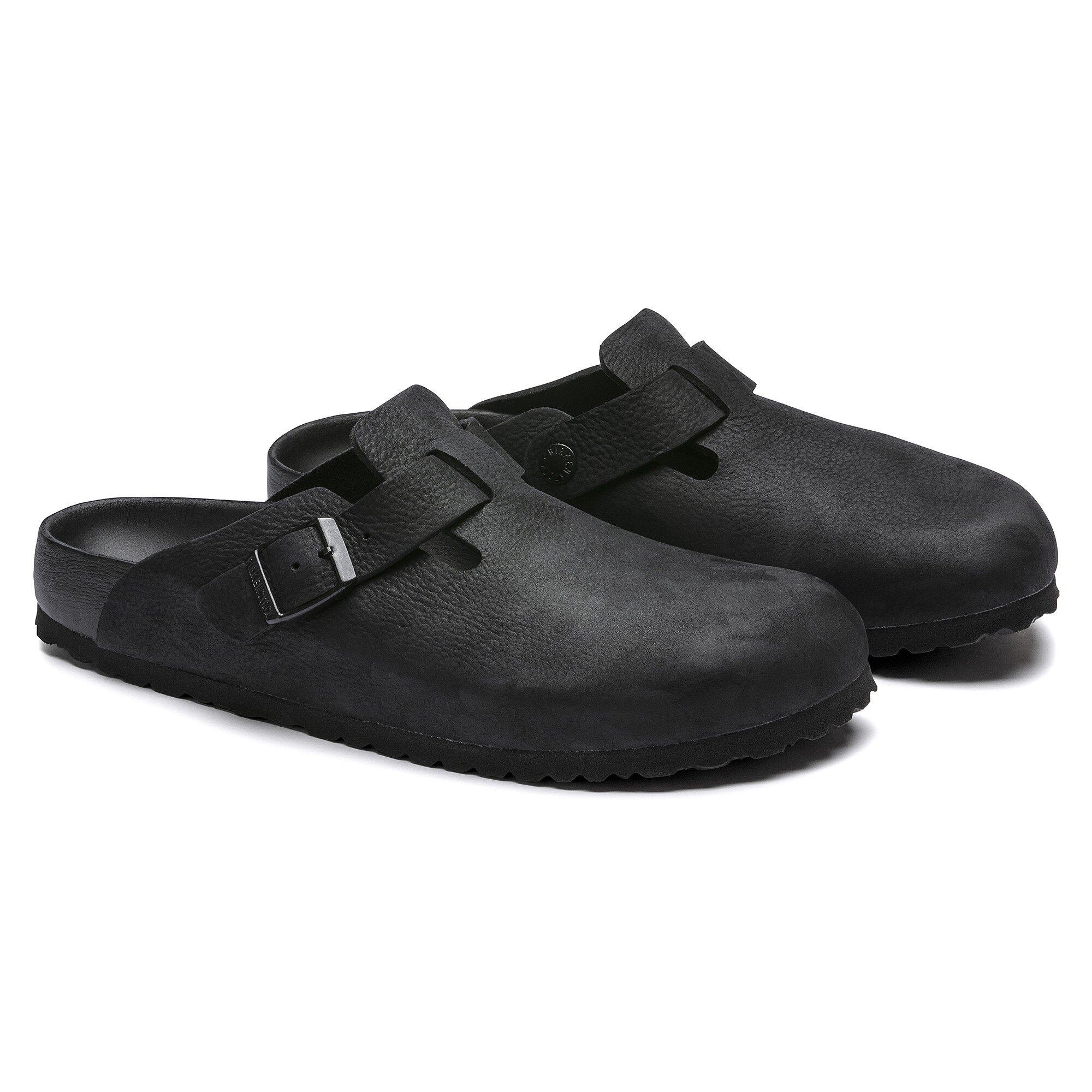 Сабо Birkenstock Boston Natural Leather, цвет: Чёрный — фото 4
