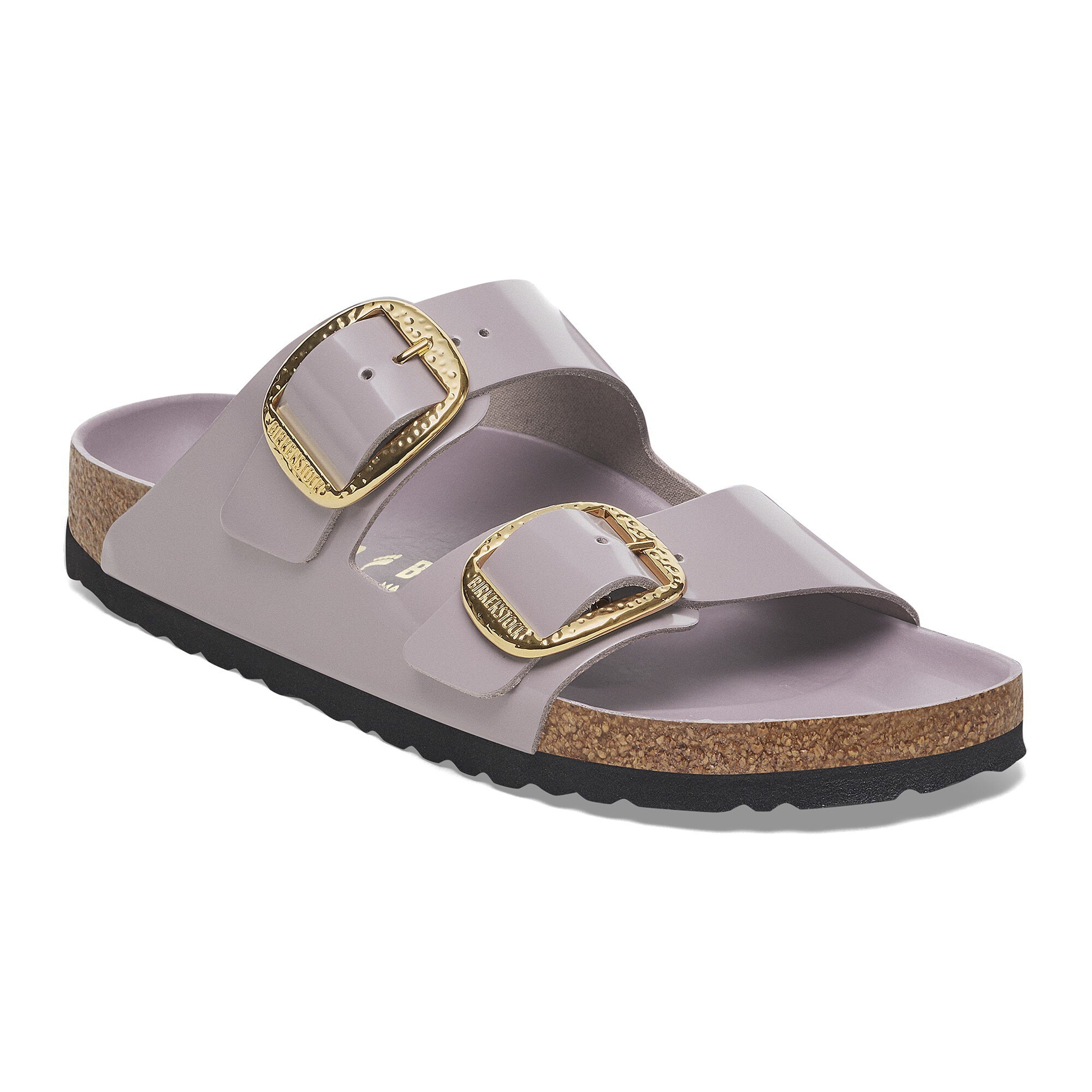 Arizona Hammered Big Buckle Natural Leather Patent in Color High