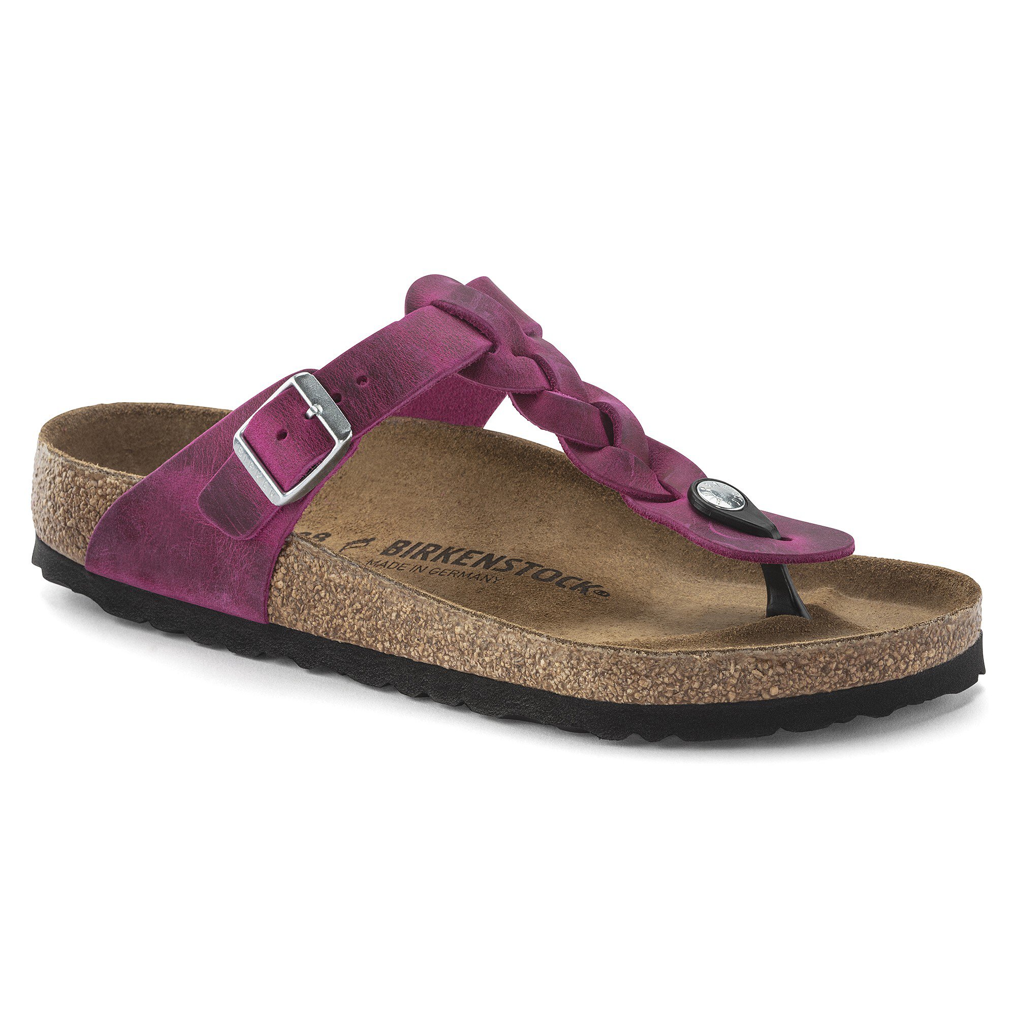 Gizeh Braided Oiled Leather in Color Festival Fuchsia | BIRKENSTOCK US