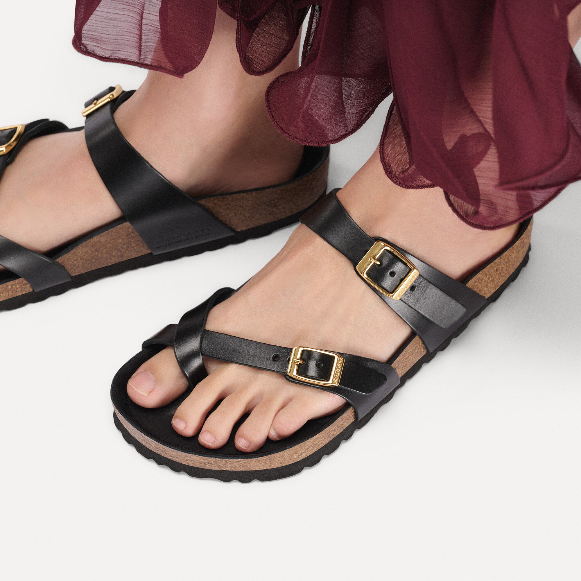 Женские сандалии Birkenstock Mayari Natural Leather, цвет: Чёрный — фото 4
