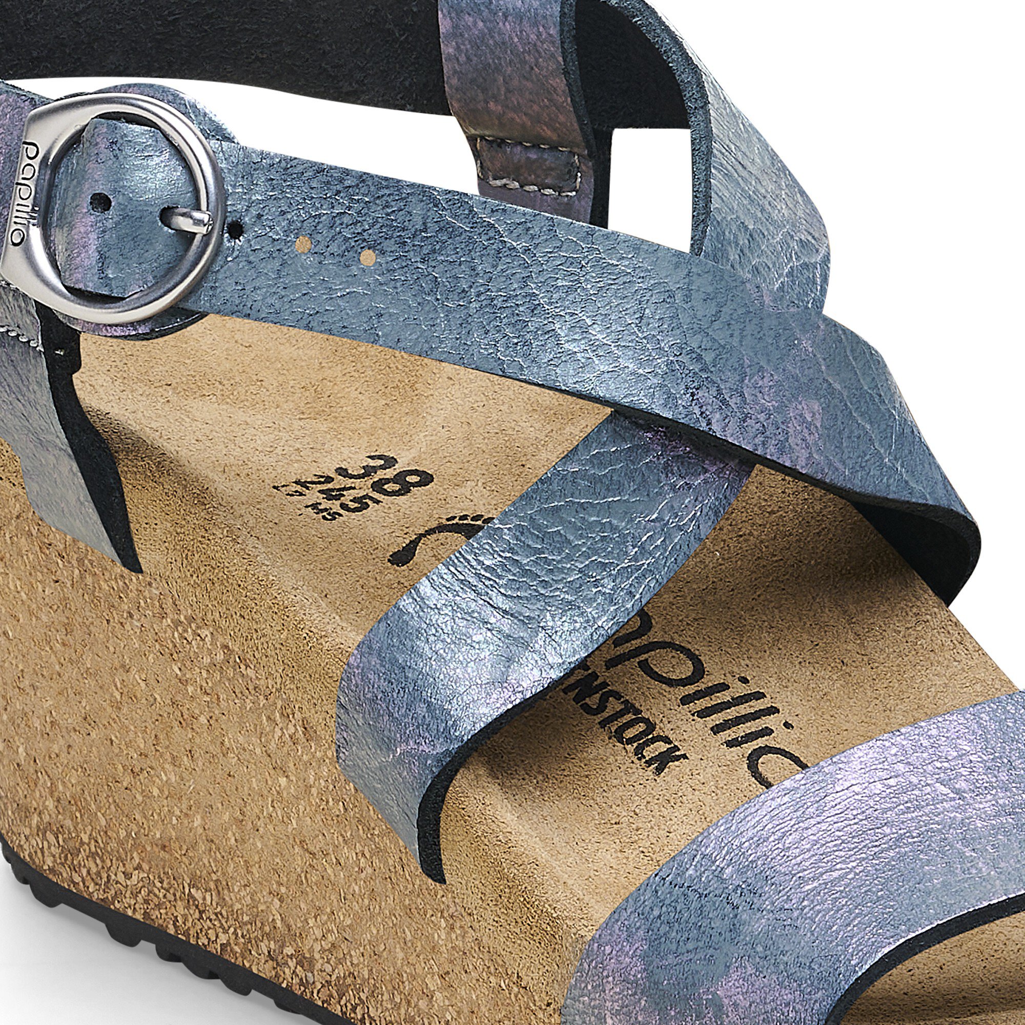 Женские украшения Birkenstock Sibyl Ring-Buckle Nubuck Leather, цвет: Металлик чёрный — фото 8