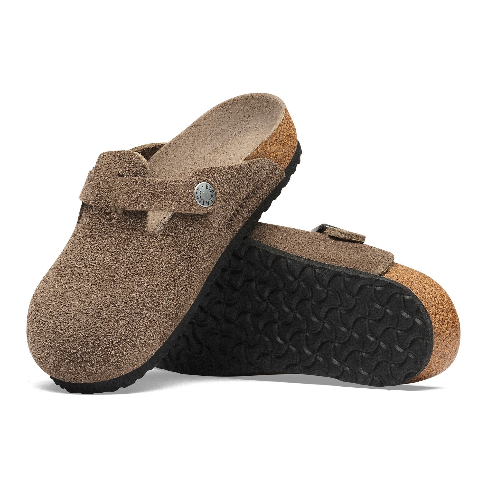 Детские сабо Birkenstock Boston Kids Suede Leather, цвет: Серый — фото 5