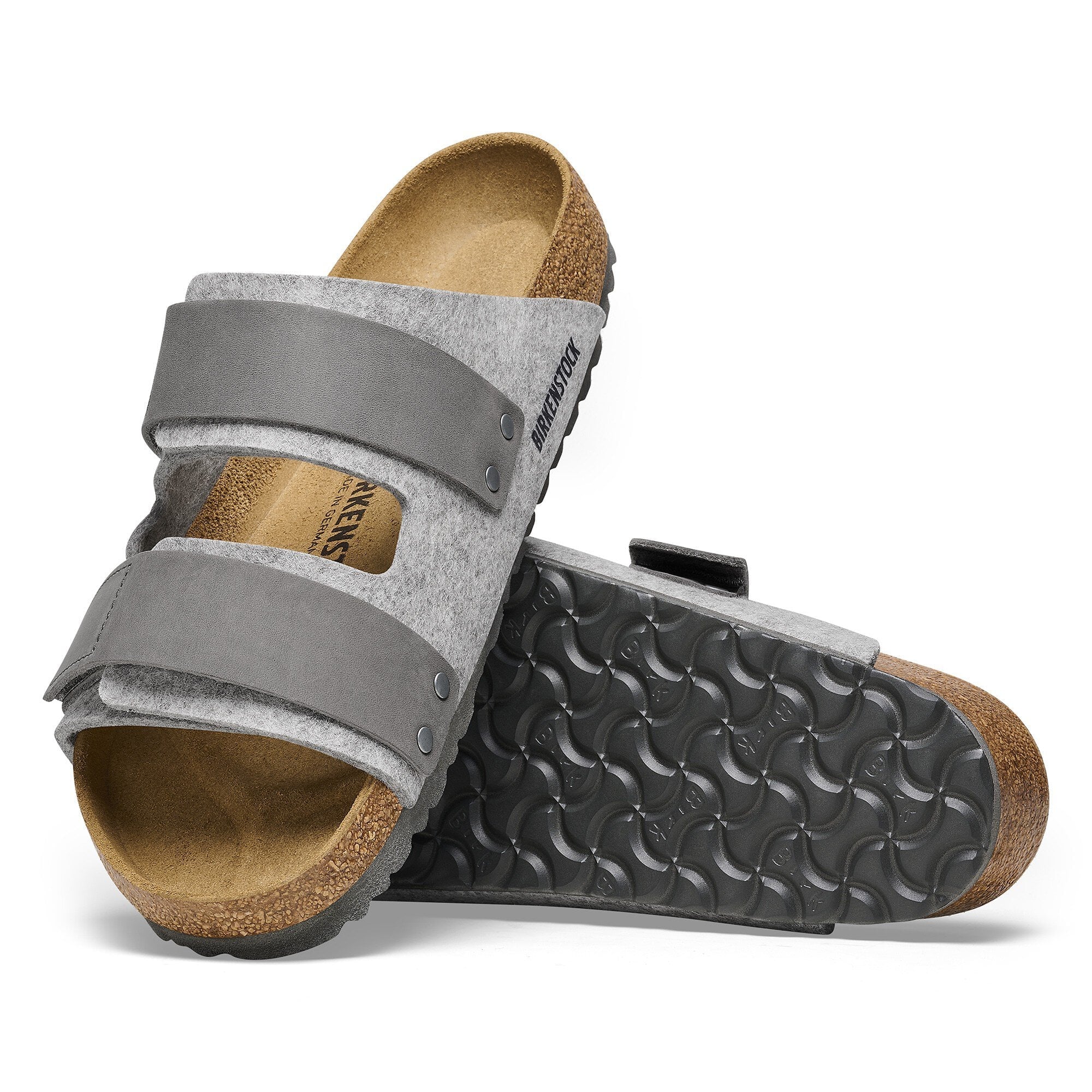 Сандалии Birkenstock Uji Leather/Textile/Felt, цвет: Светлый серый — фото 4