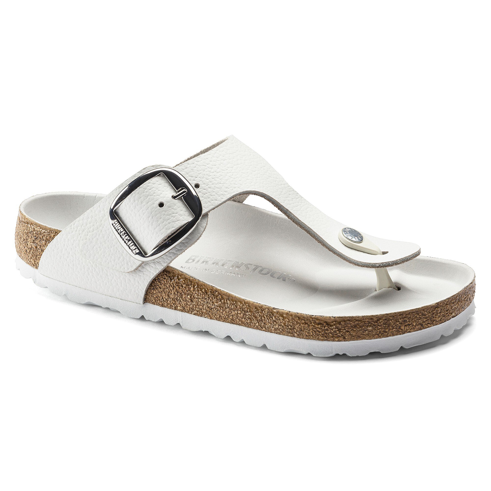 Gizeh Big Buckle Leather in Color White | BIRKENSTOCK US