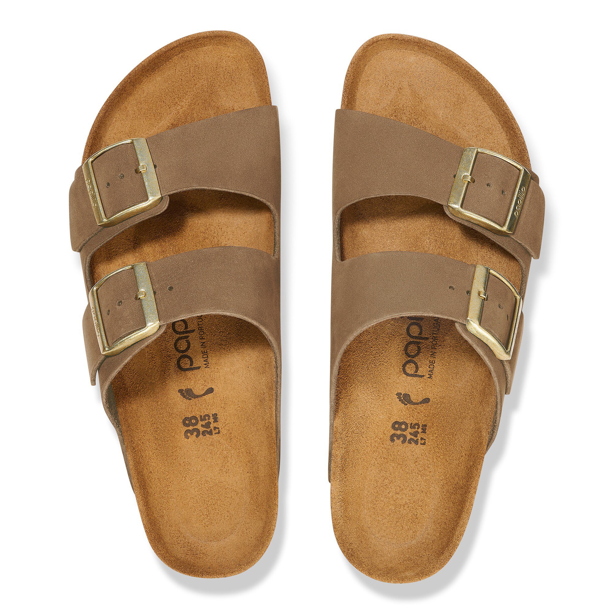 Женские сандалии Birkenstock Arizona Flex Platform Nubuck Leather, цвет: Тёмный чайный — фото 2