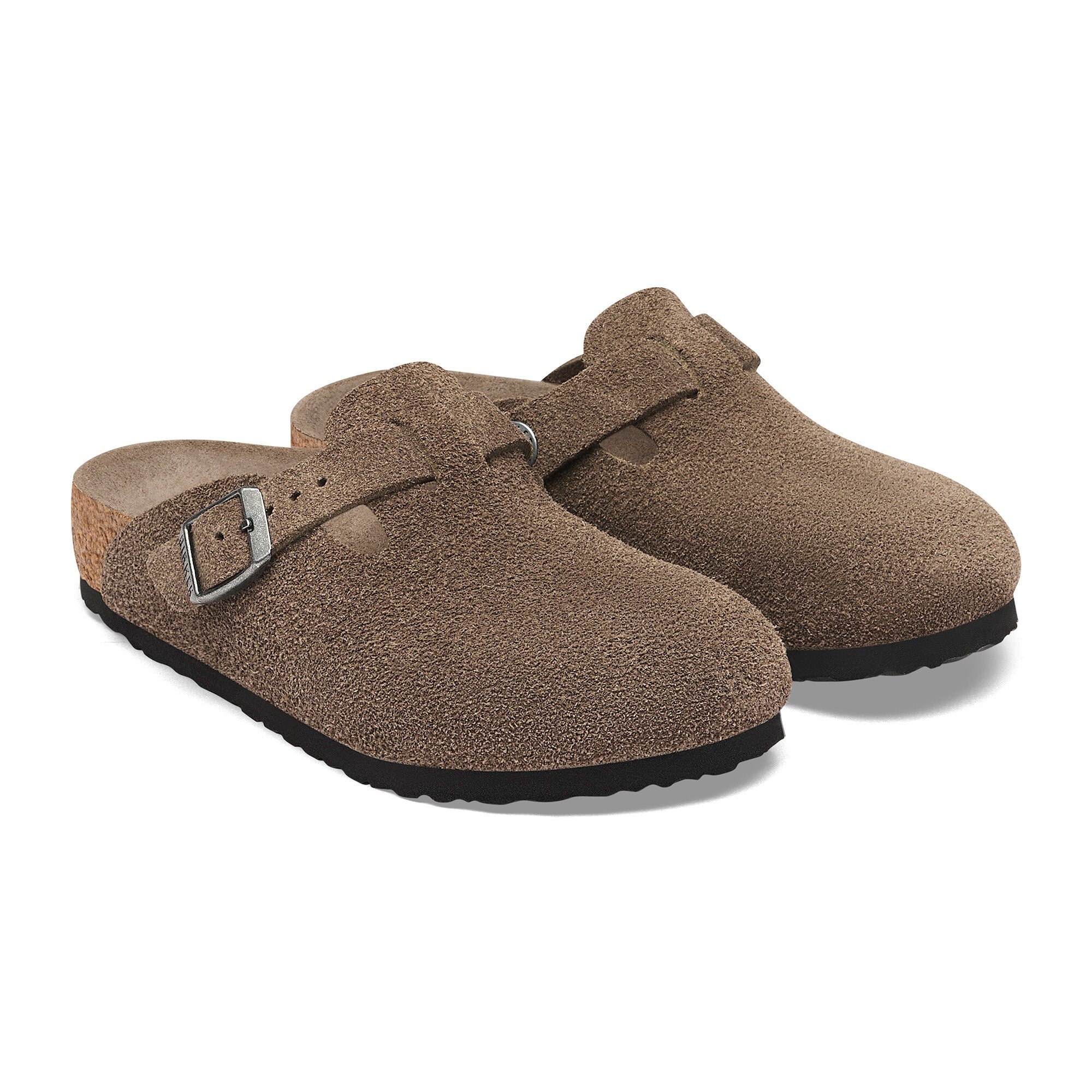 Детские сабо Birkenstock Boston Kids Suede Leather, цвет: Серый — фото 6