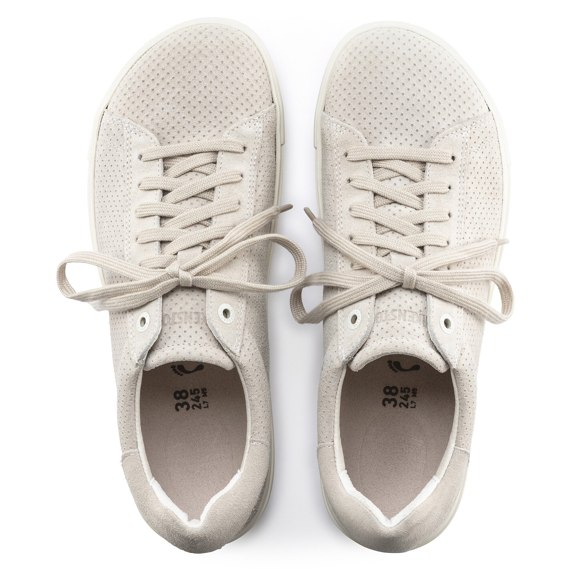 Кроссовки Birkenstock Bend Low Suede Leather Embossed, цвет: Состаренный белый, вариант 1 — фото 2