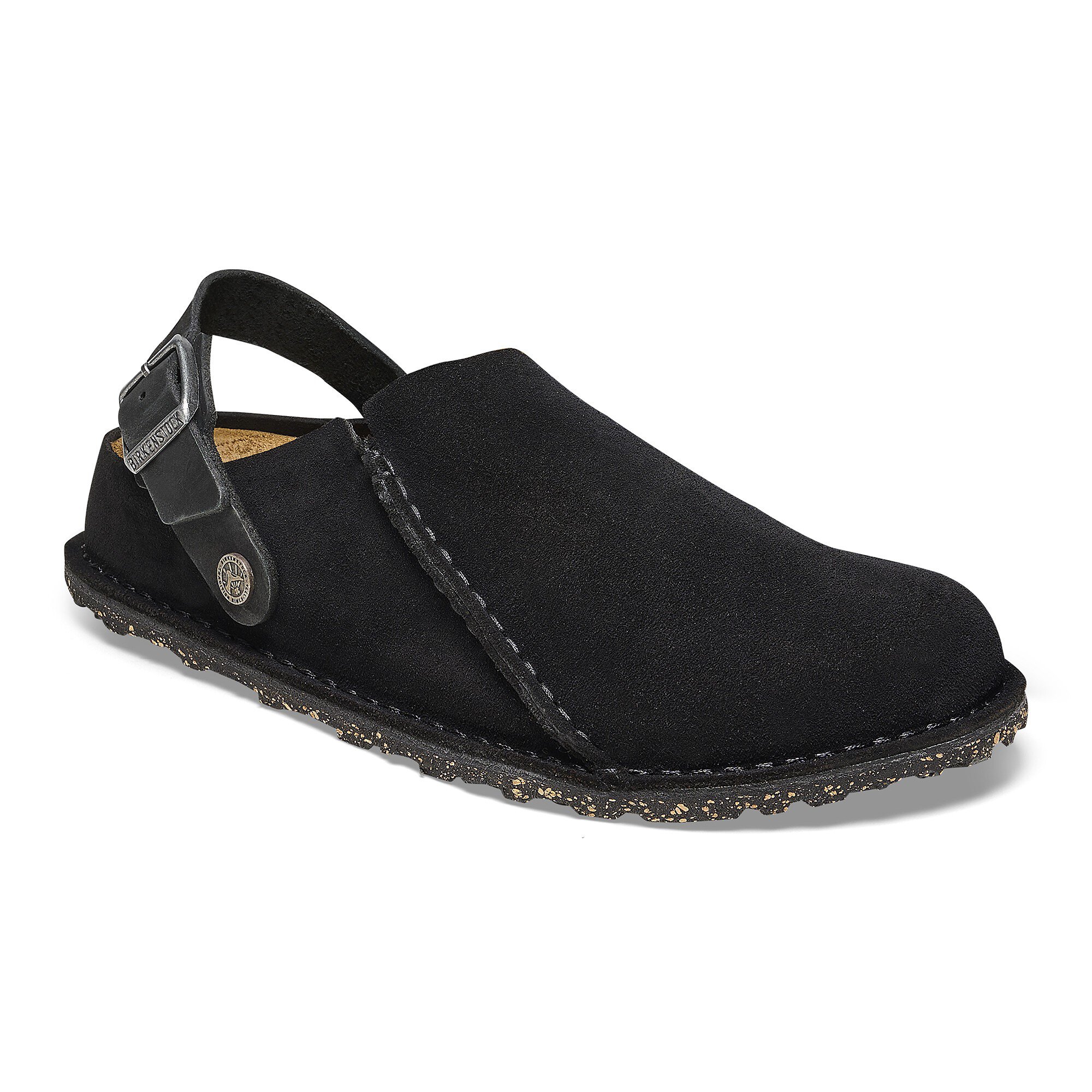 Lutry Premium Suede Suede Leather in Color Black | BIRKENSTOCK US