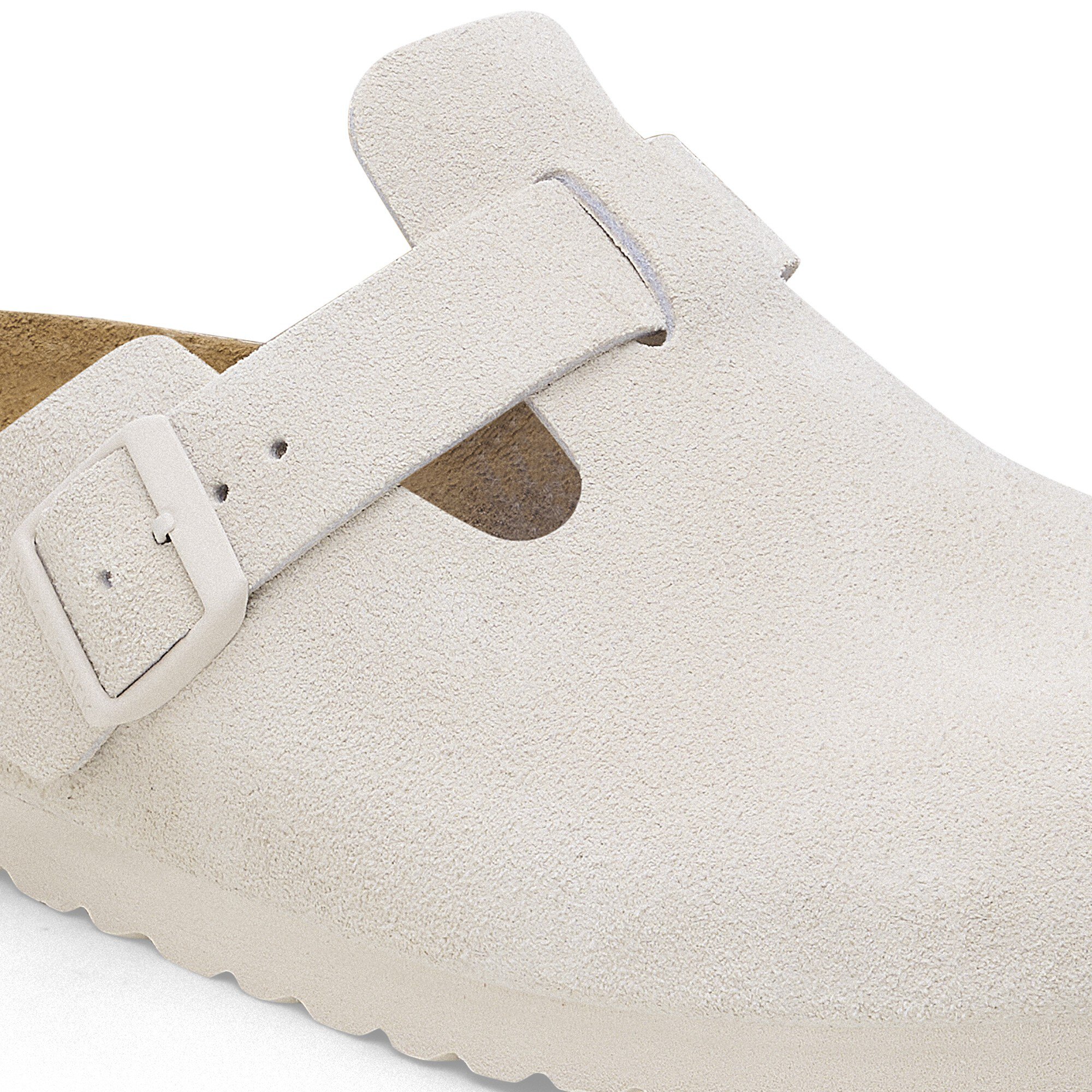 Сабо Birkenstock Boston Soft Footbed Suede Leather, цвет: Состаренный белый — фото 8