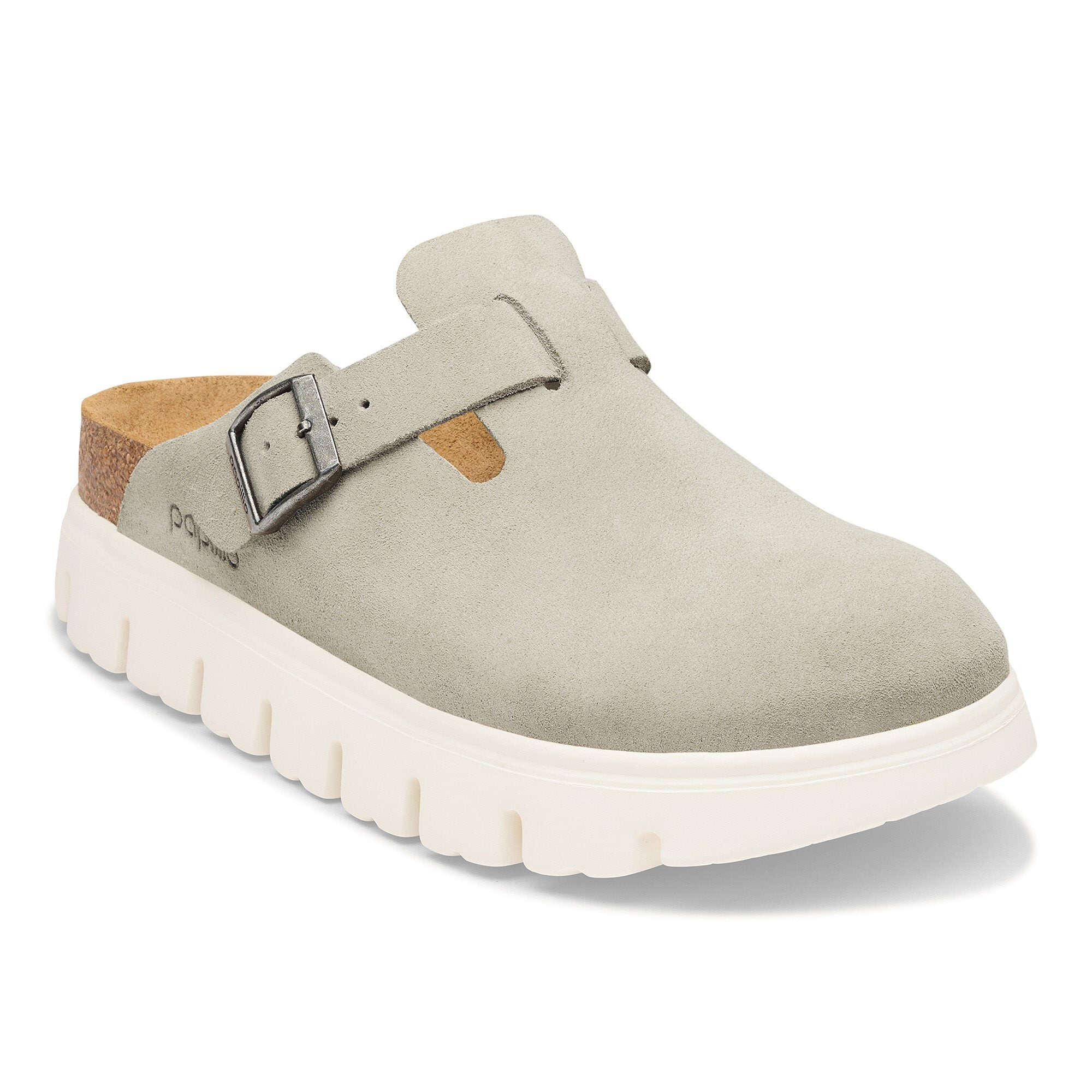 Boston Chunky Suede Leather in Color Oyster | BIRKENSTOCK US
