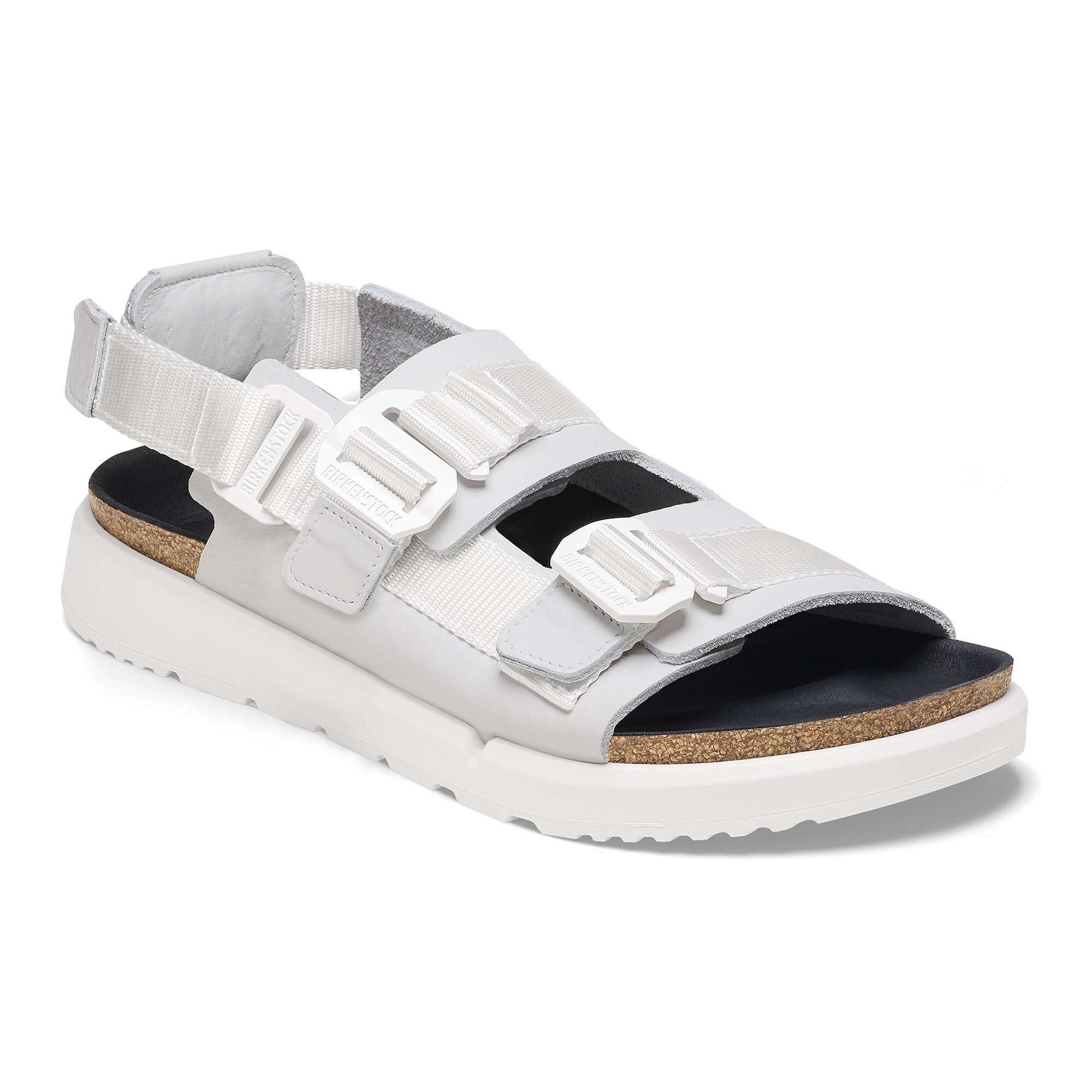 Shinjuku Leather-Textile in Color Antique White | BIRKENSTOCK US