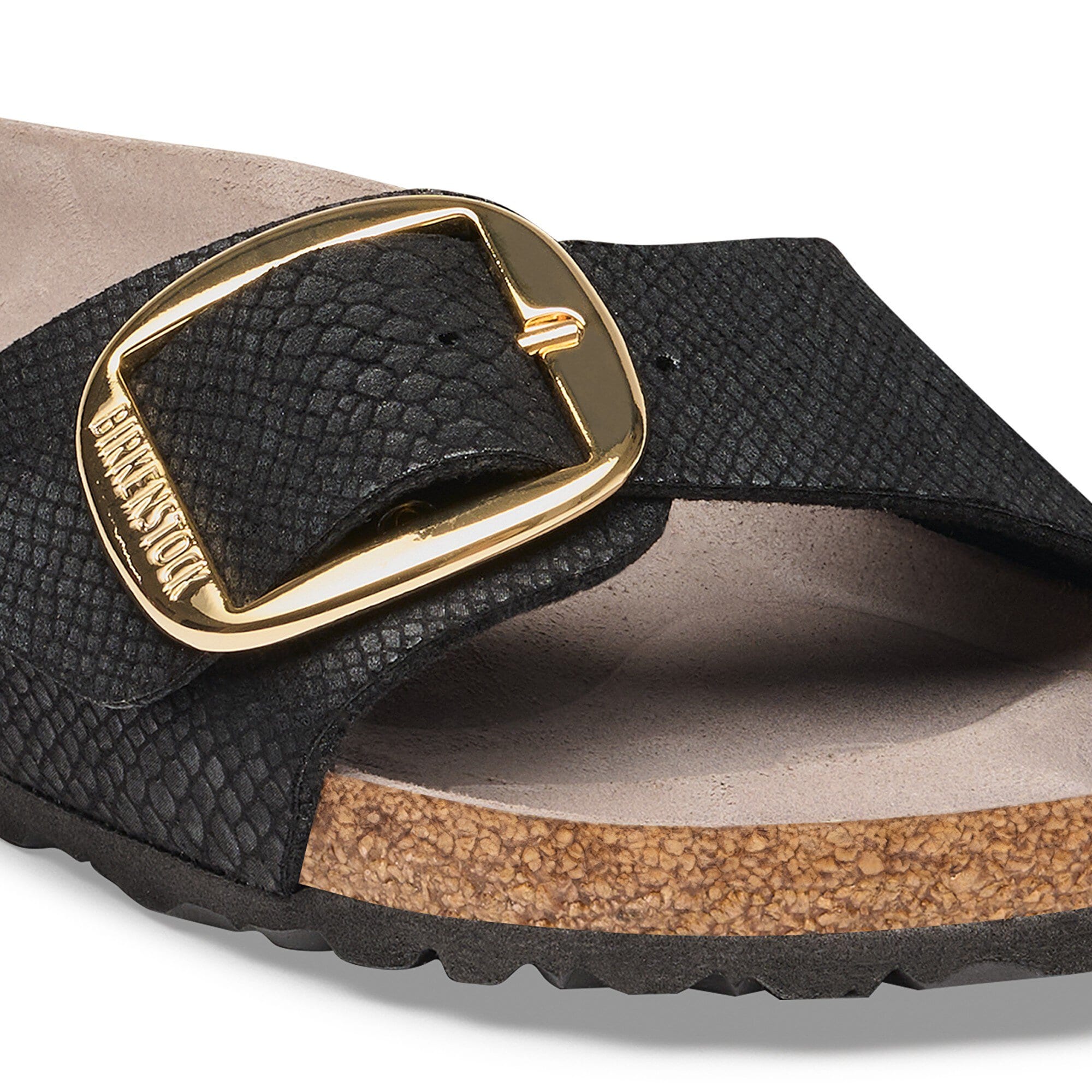 Женские сандалии Birkenstock Madrid Big Buckle Synthetik, цвет: Чёрный — фото 6