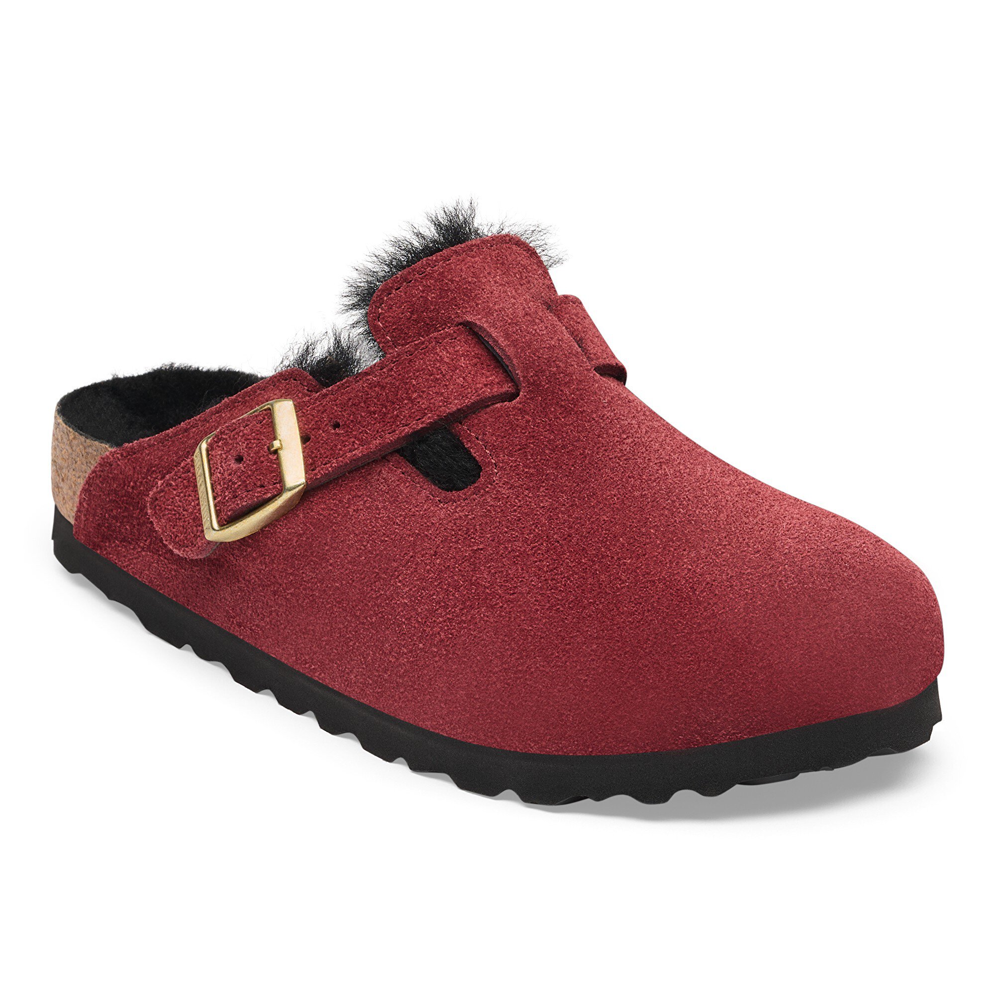 Сабо Birkenstock Boston VL/Fell Suede Leather, цвет: Zinfandel