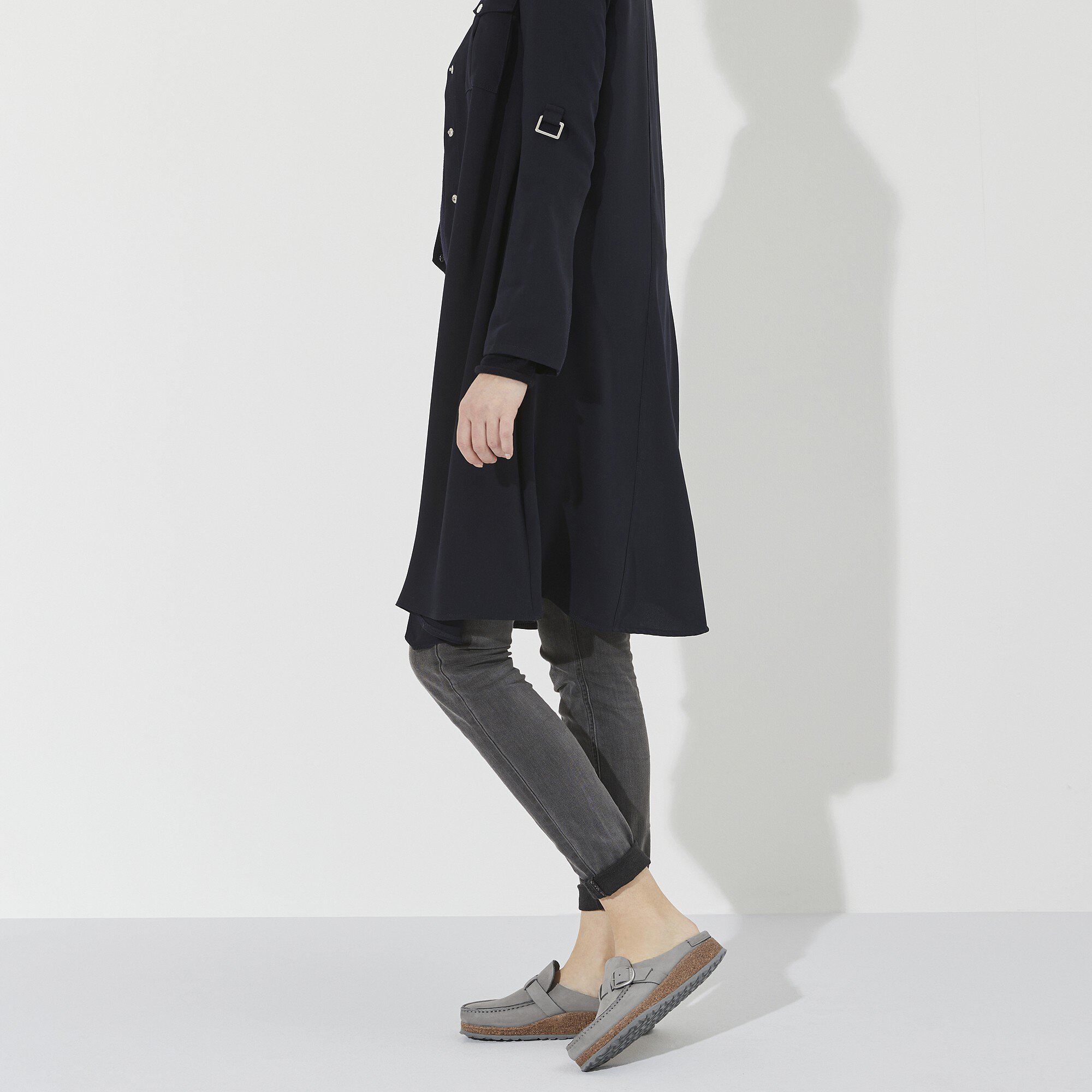 Сабо Birkenstock Buckley Nubuck Leather, цвет: Серый — фото 8
