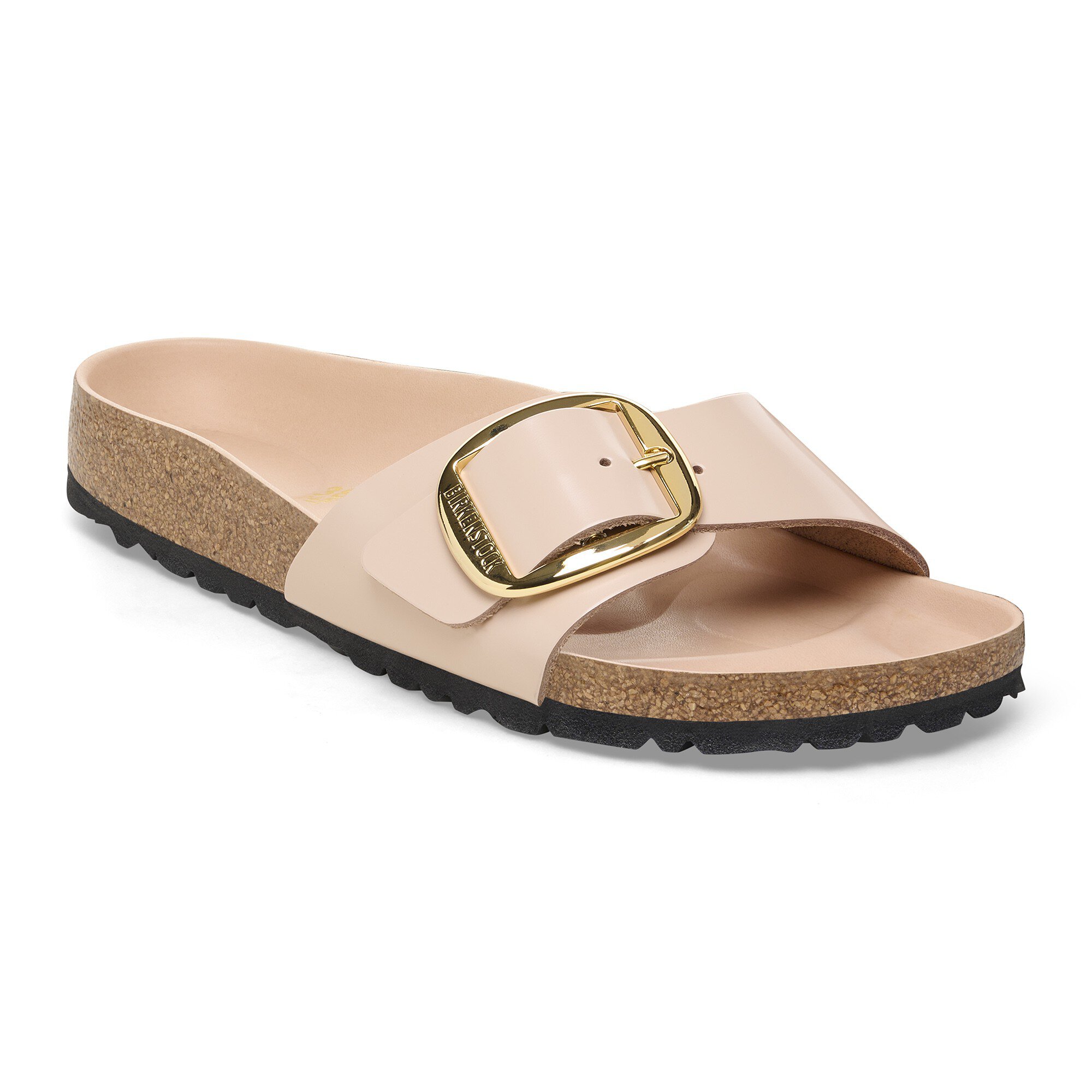 Madrid Big Buckle Natural Leather Patent in Color High Shine New