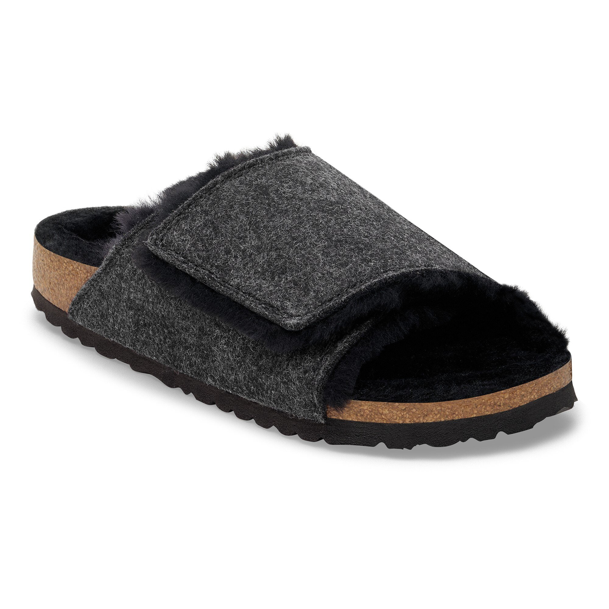 Solana Shearling Wool Felt in Color Anthracite | BIRKENSTOCK US