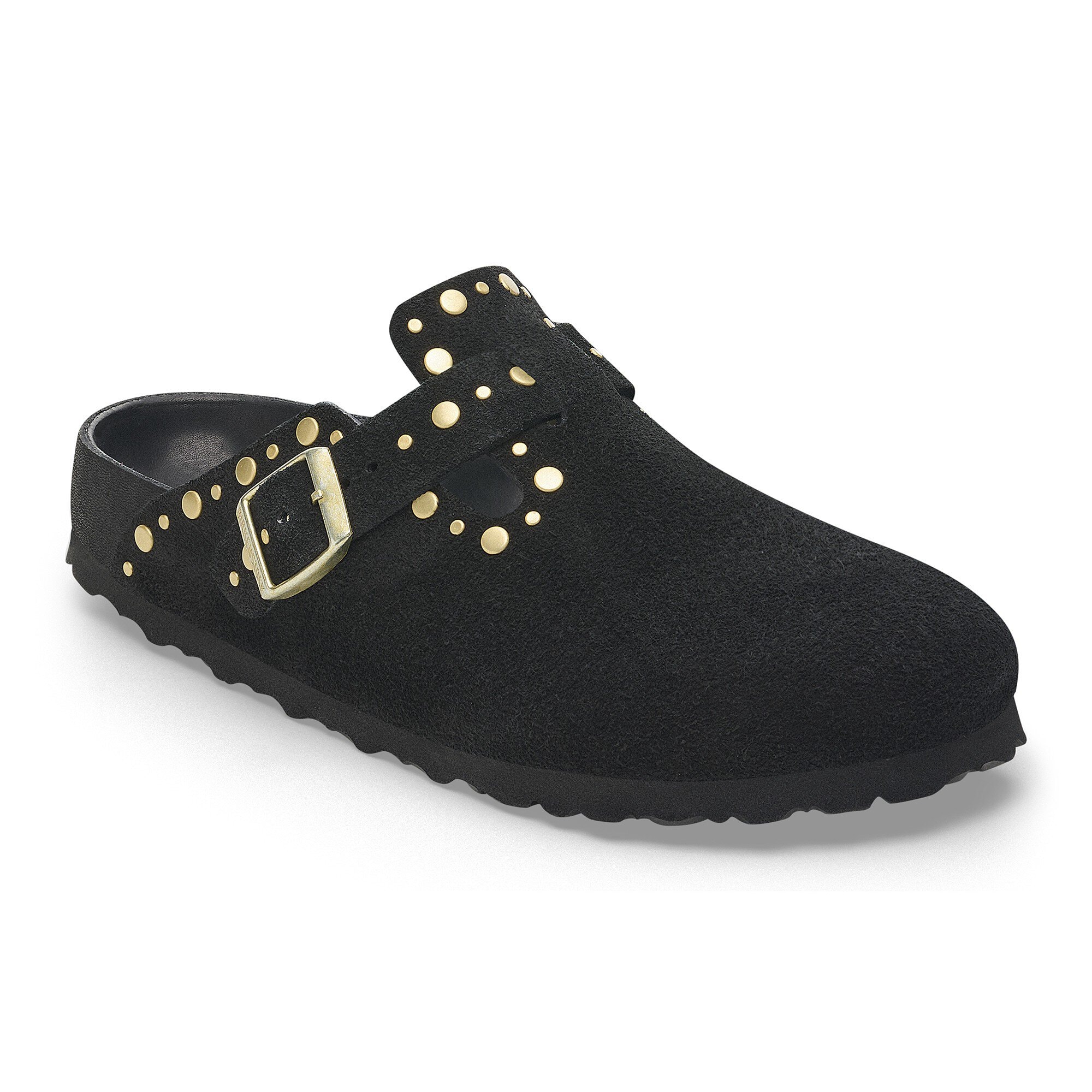 Boston Rivets Suede Leather in Color Black | BIRKENSTOCK Canada