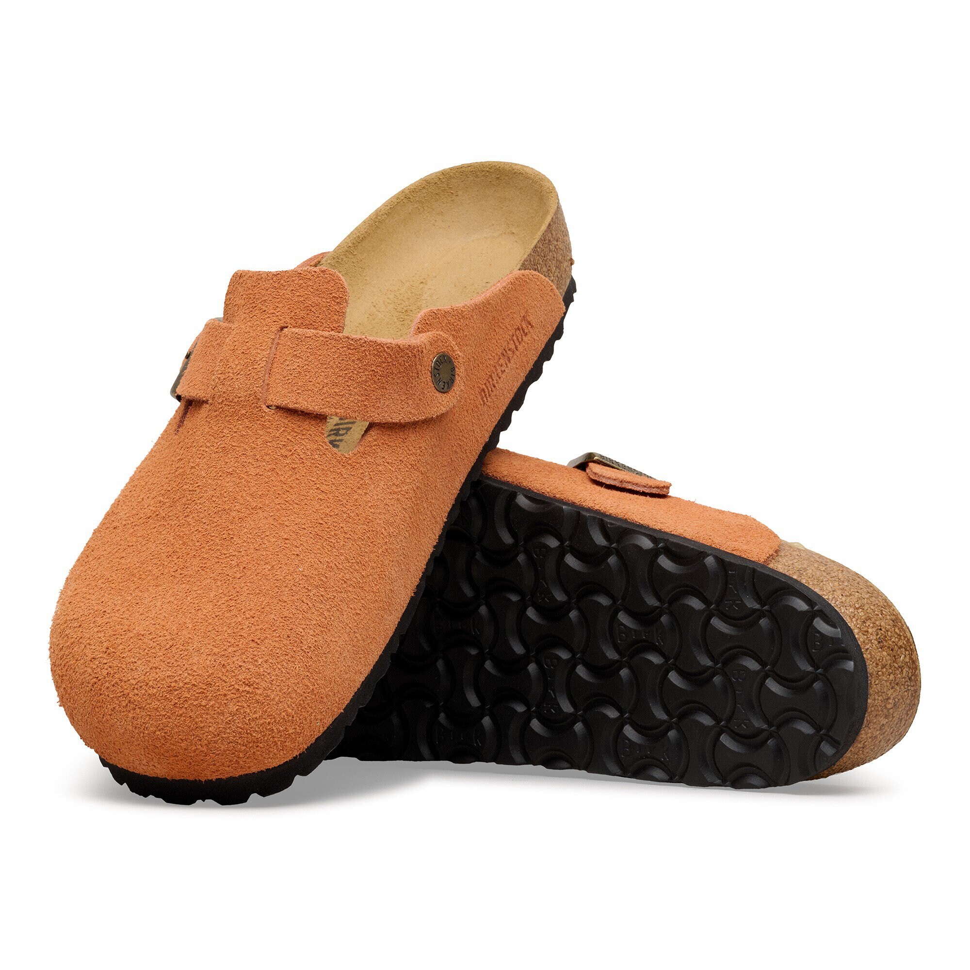 Сабо Birkenstock Boston Suede Leather, цвет: Тёмный ржавый — фото 7