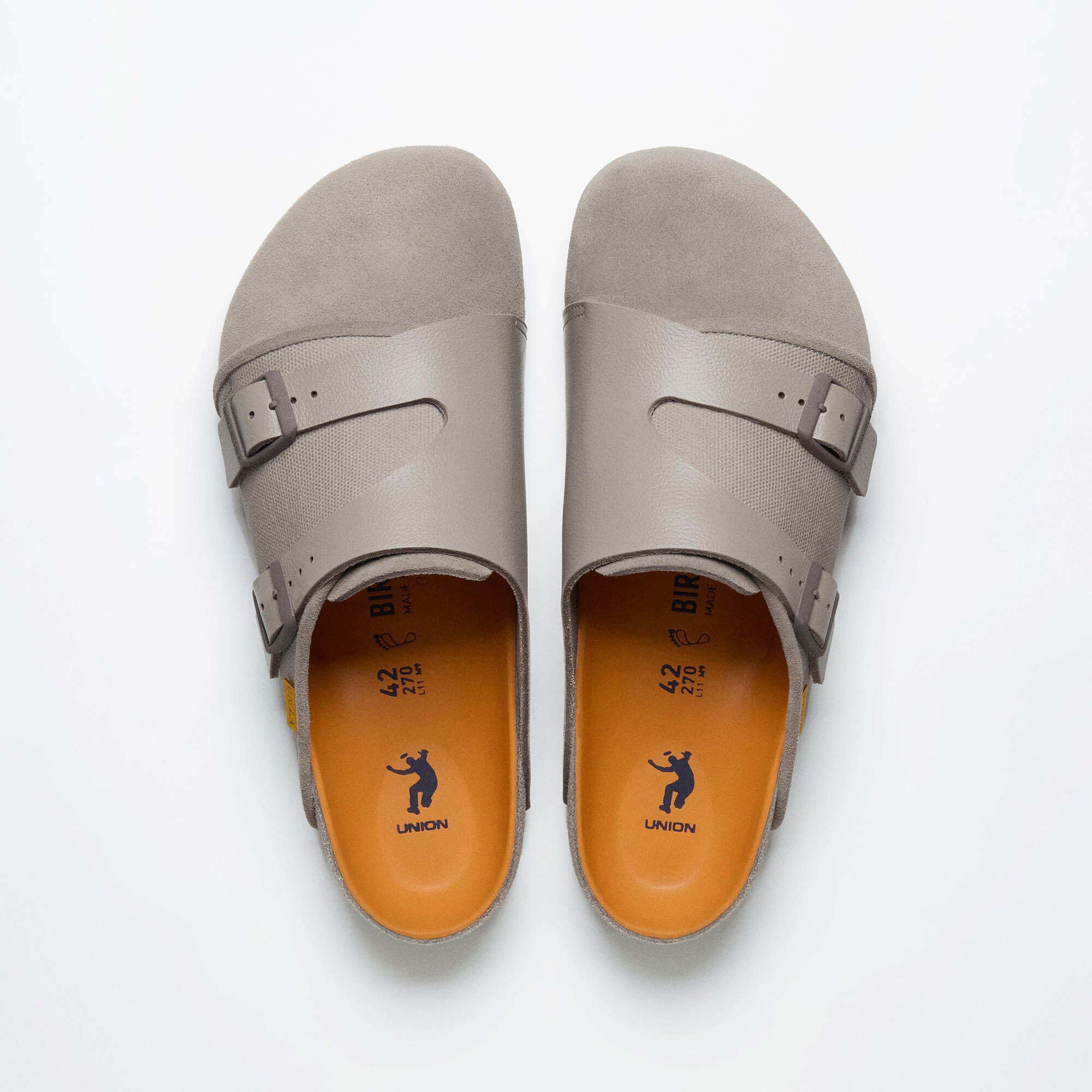 洋*村様 UNION BIRKENSTOCK Bimshire 43 UNION Bimshire Natural Leather-Suede-Textile in Color Beige Taupe