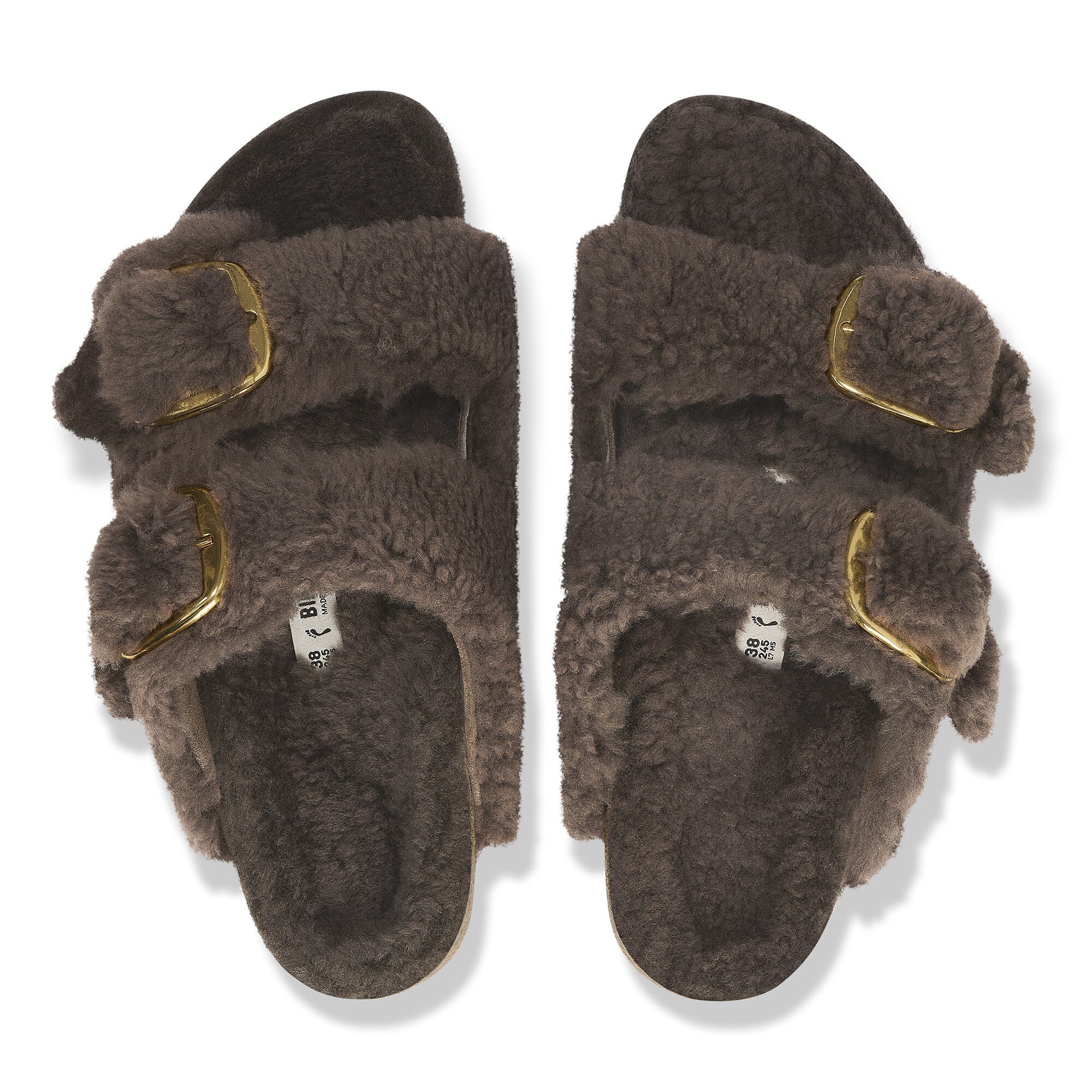 Женские сандалии Birkenstock Arizona Big Buckle Fur, цвет: Серый — фото 2