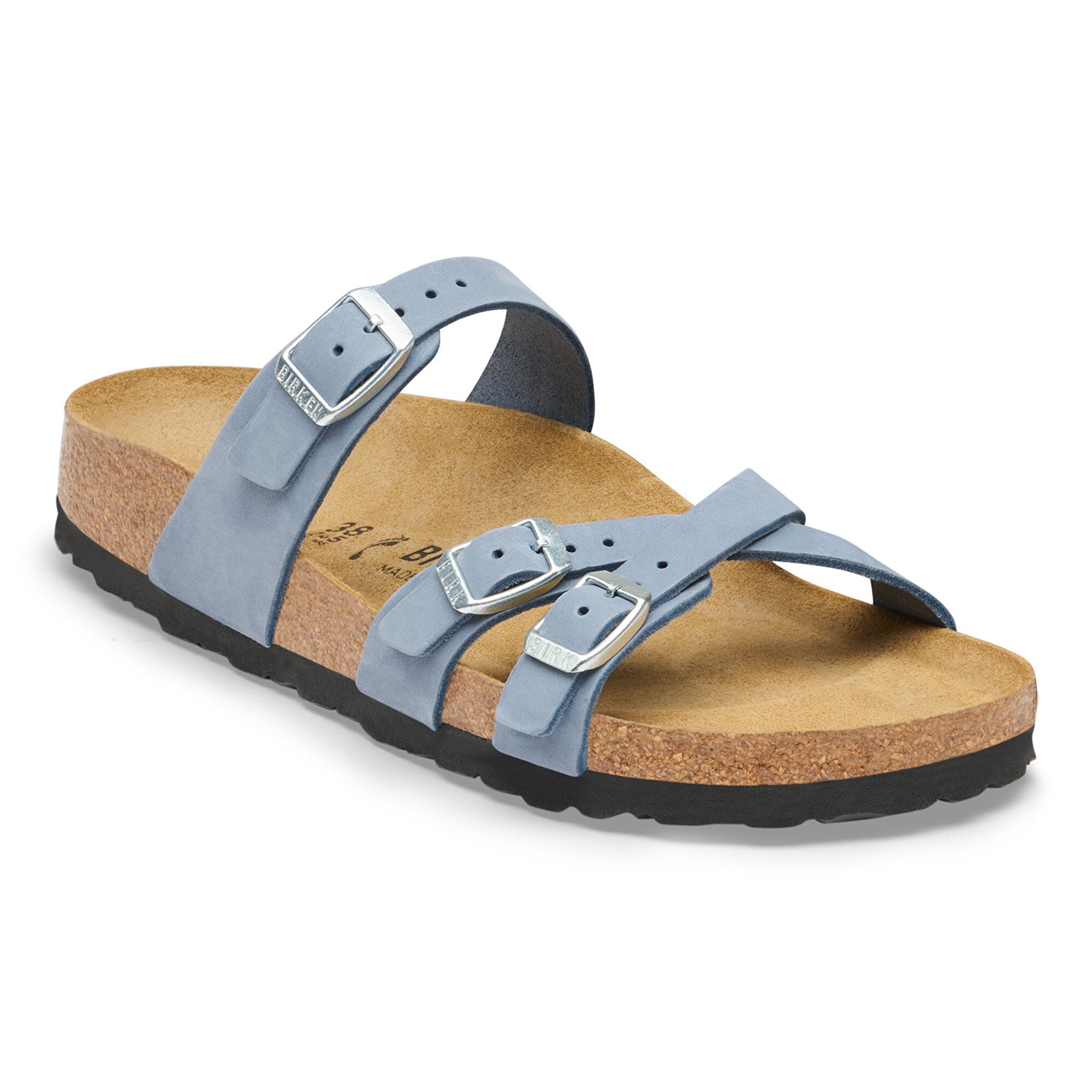 Franca Nubuck Leather in Color Stone Blue | BIRKENSTOCK US