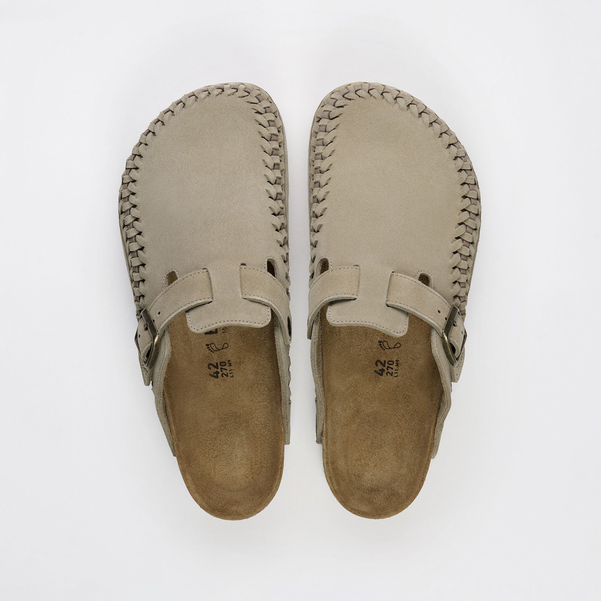 KITH Boston Braided Suede Leather in Color Taupe