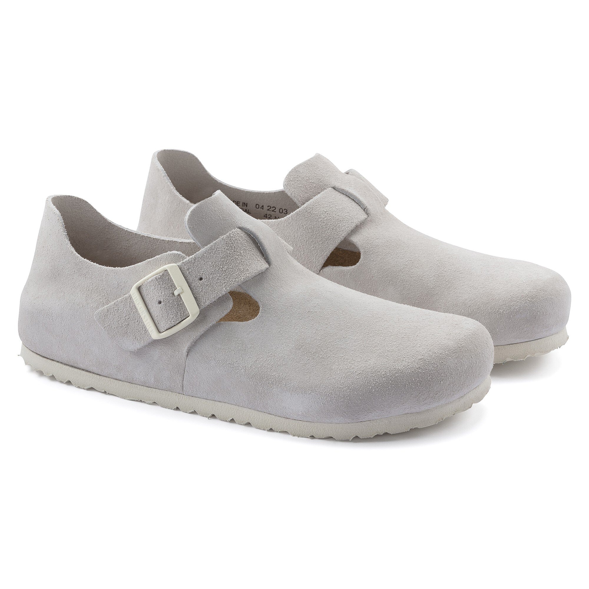 Туфли Birkenstock London Suede Leather, цвет: Состаренный белый — фото 5