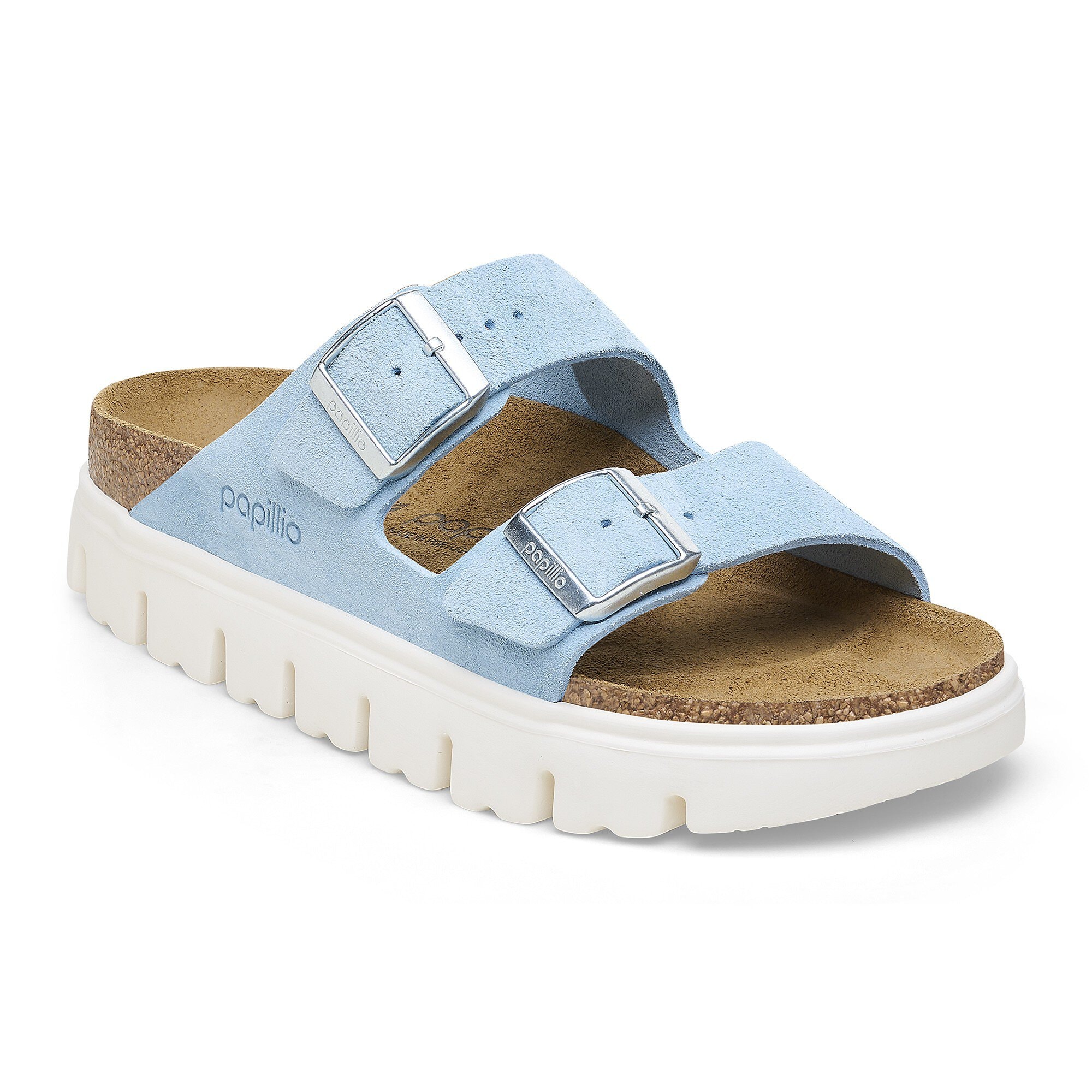 Arizona Chunky Suede Leather in Color Mineral Blue | BIRKENSTOCK