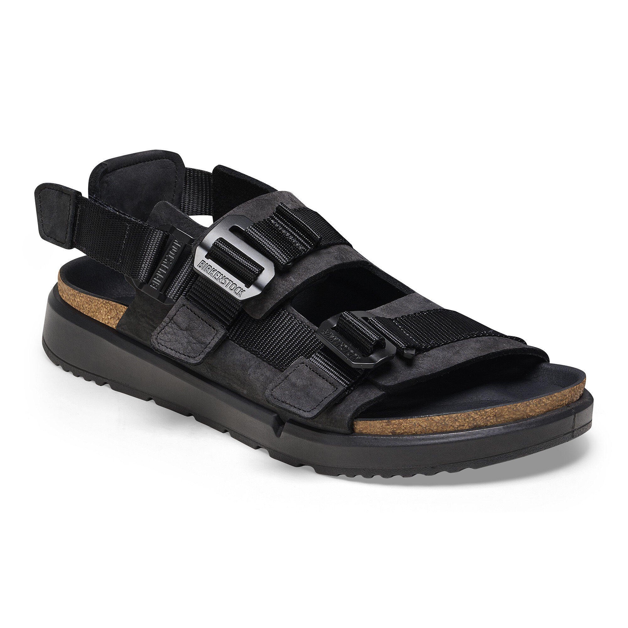 Birkenstock シンジュク Shinjuku Leather-Textile in Color Black | BIRKENSTOCK US