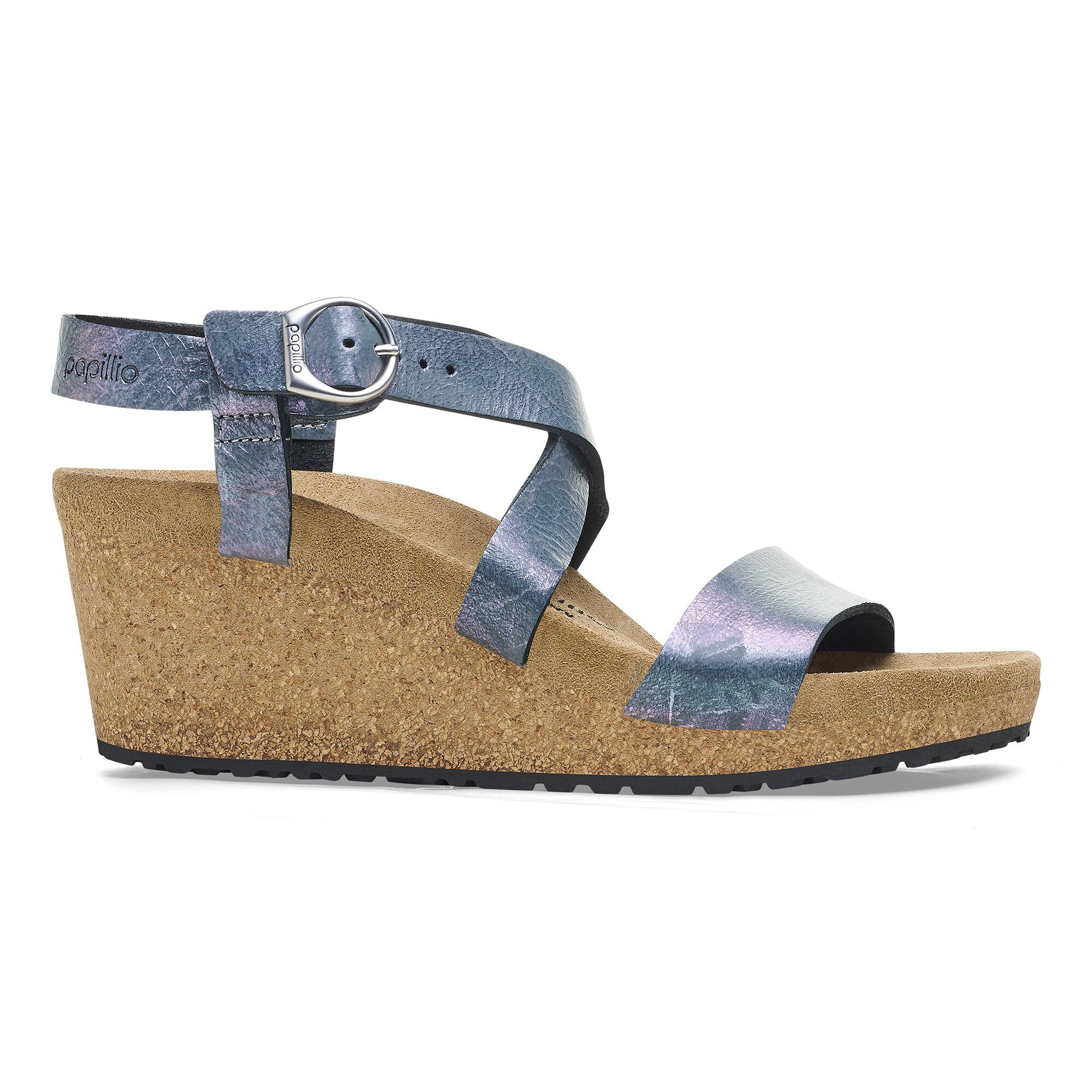 Женские украшения Birkenstock Sibyl Ring-Buckle Nubuck Leather, цвет: Металлик чёрный — фото 3
