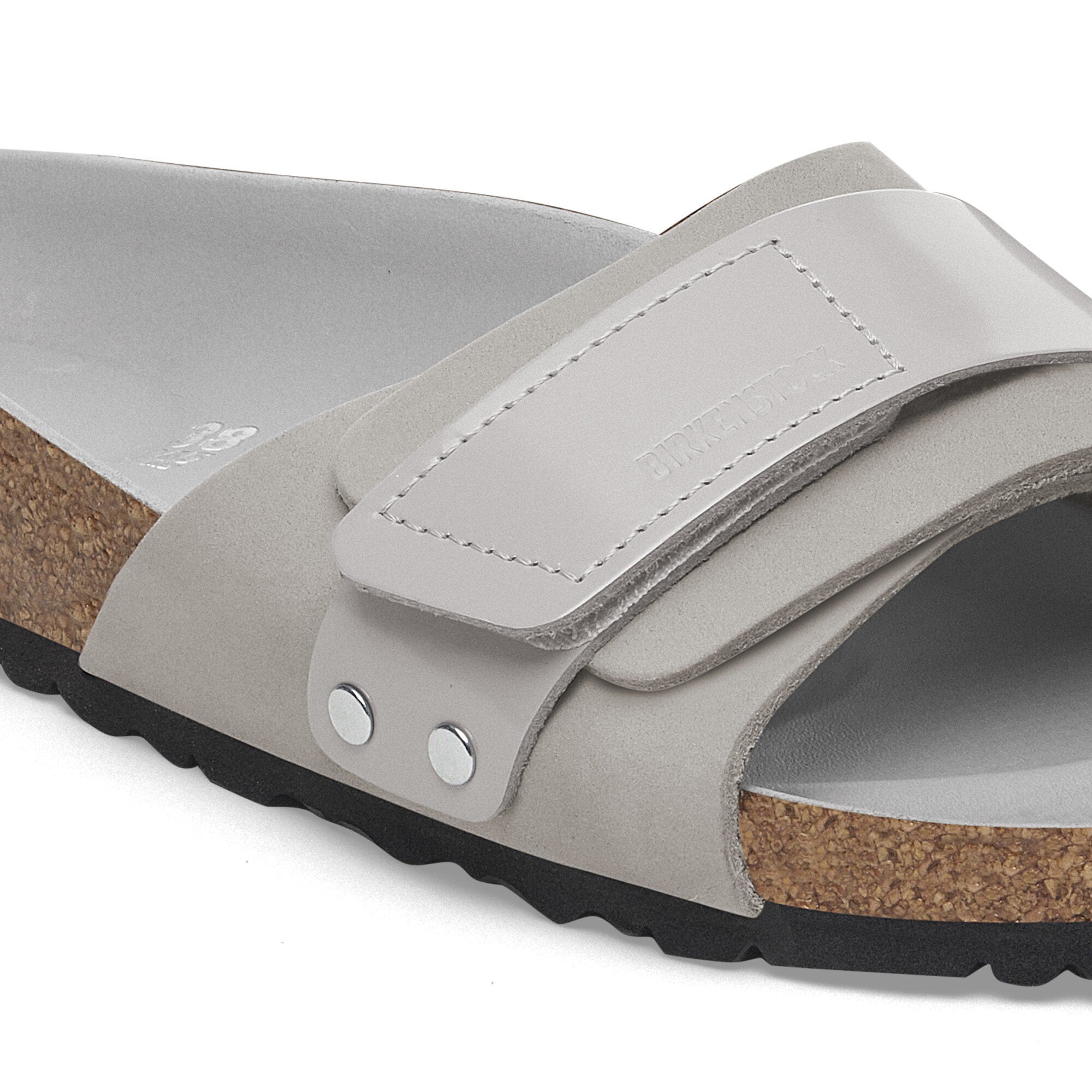Женские сандалии Birkenstock Oita Nubuck Leather, цвет: Серо-бежевый — фото 8