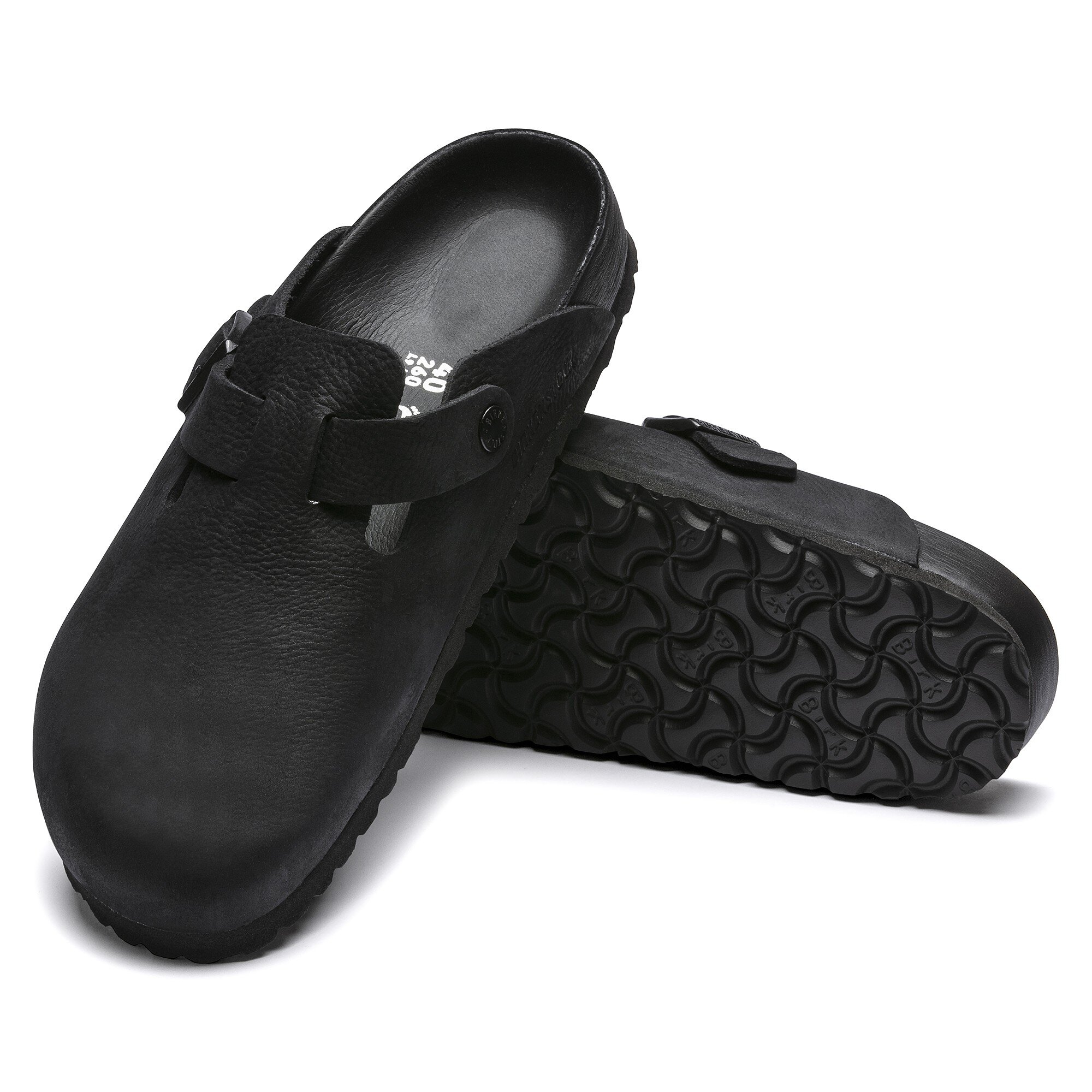Сабо Birkenstock Boston Natural Leather, цвет: Чёрный — фото 6