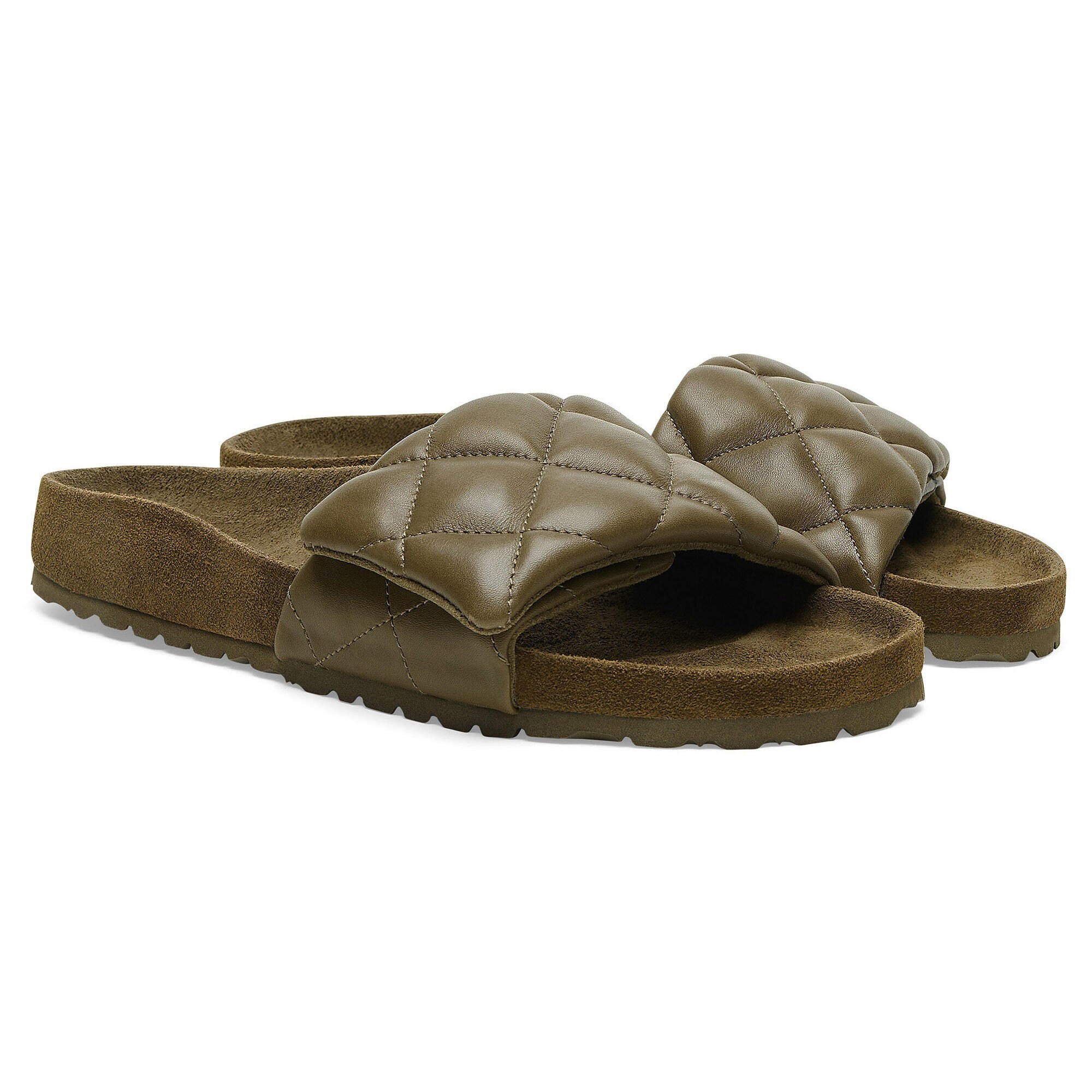1774 Sylt Embossed Leather in Color Dark Olive | BIRKENSTOCK US