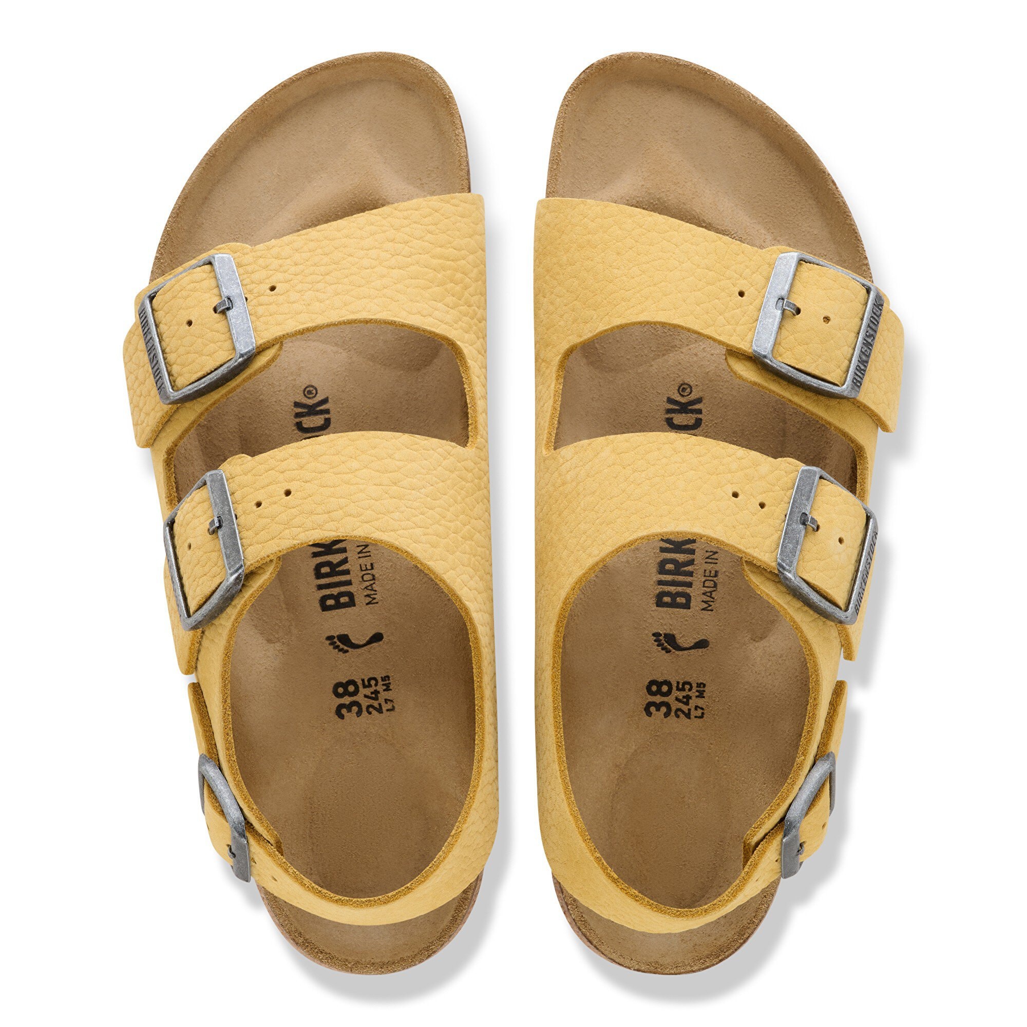 Сандалии Birkenstock Milano Nubuck Leather, цвет: Жёлтый — фото 2