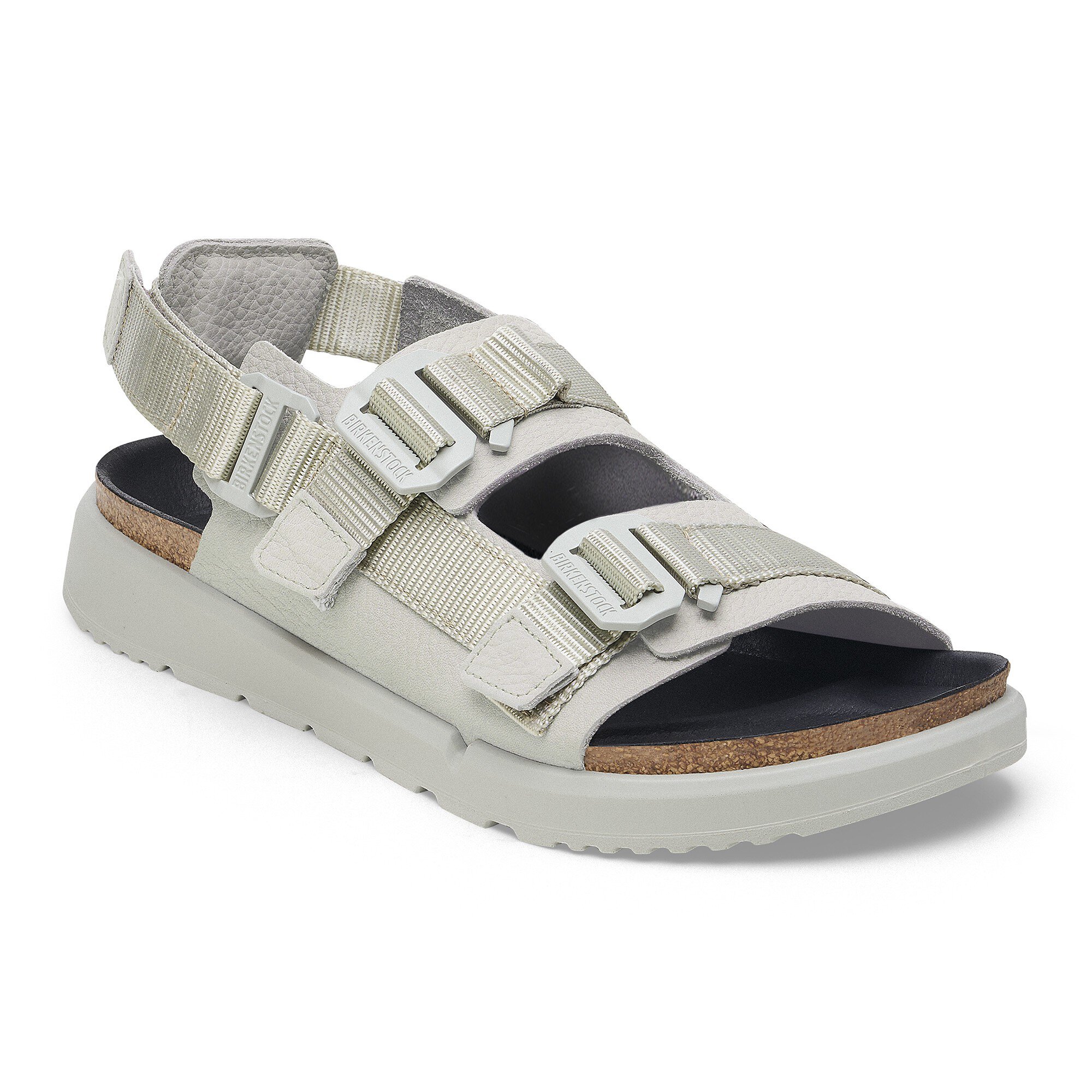 Shinjuku Leather-Textile in Color Mineral Gray | BIRKENSTOCK US