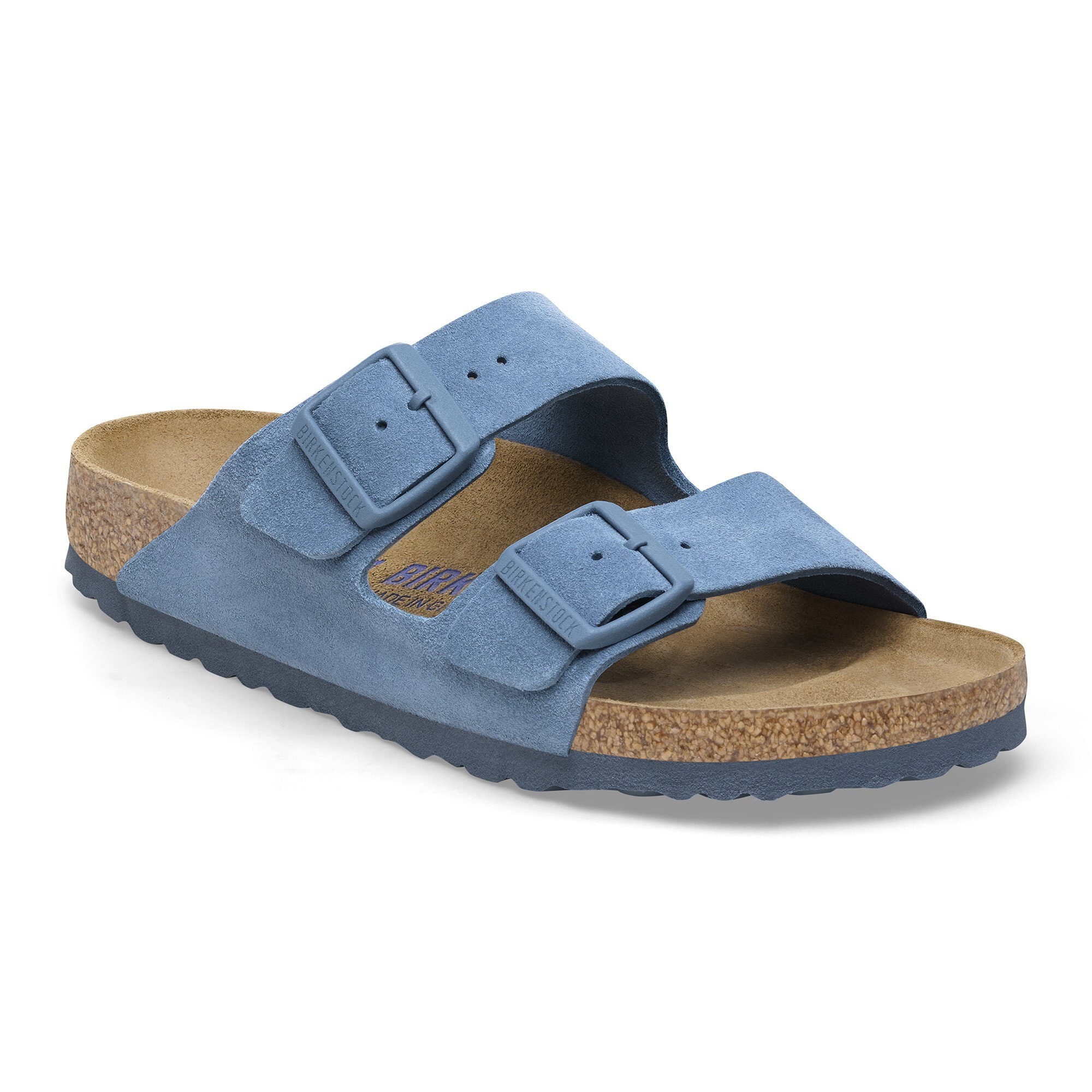 ミ*ー様 BIRKENSTOCK スエード サンダル ブルー 40 Arizona Soft Footbed Suede Leather in Color Elemental Blue