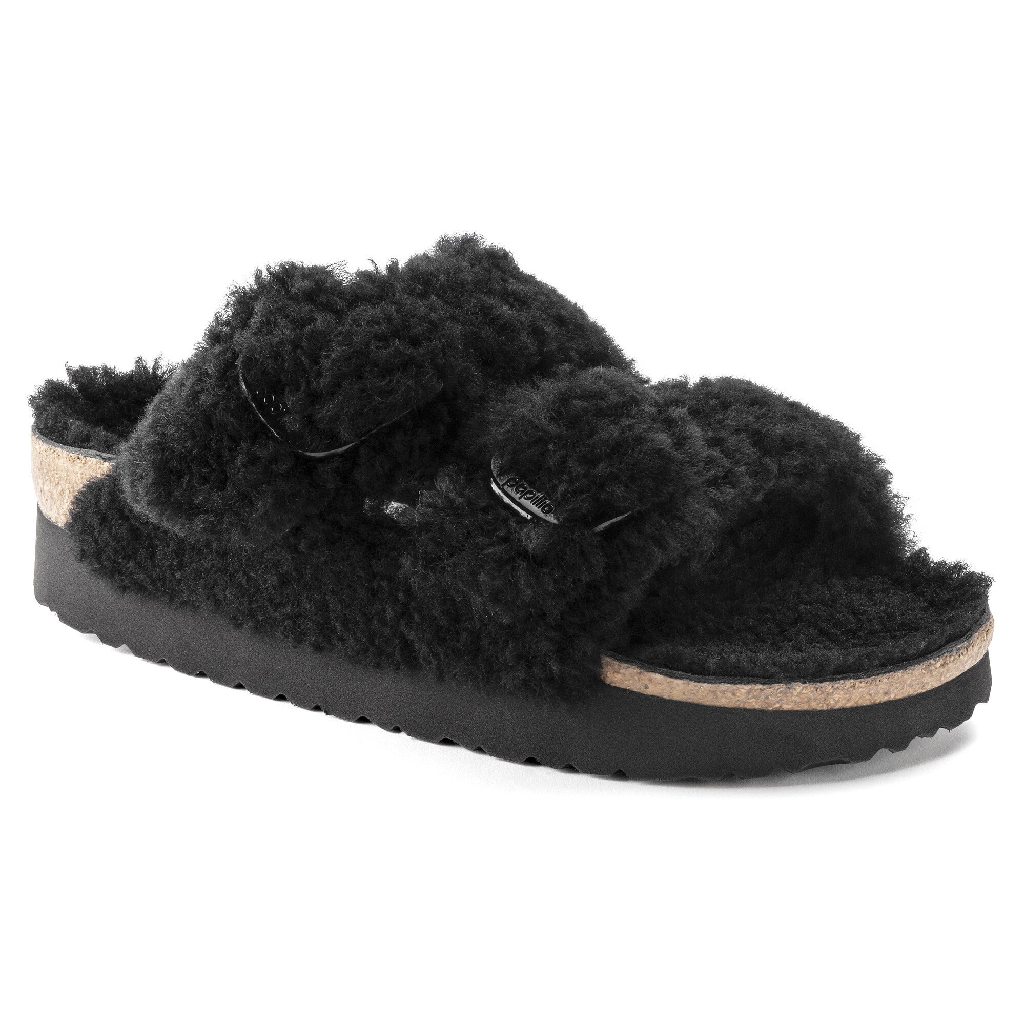 Arizona Big Buckle Shearling Shearling in Color Teddy Black