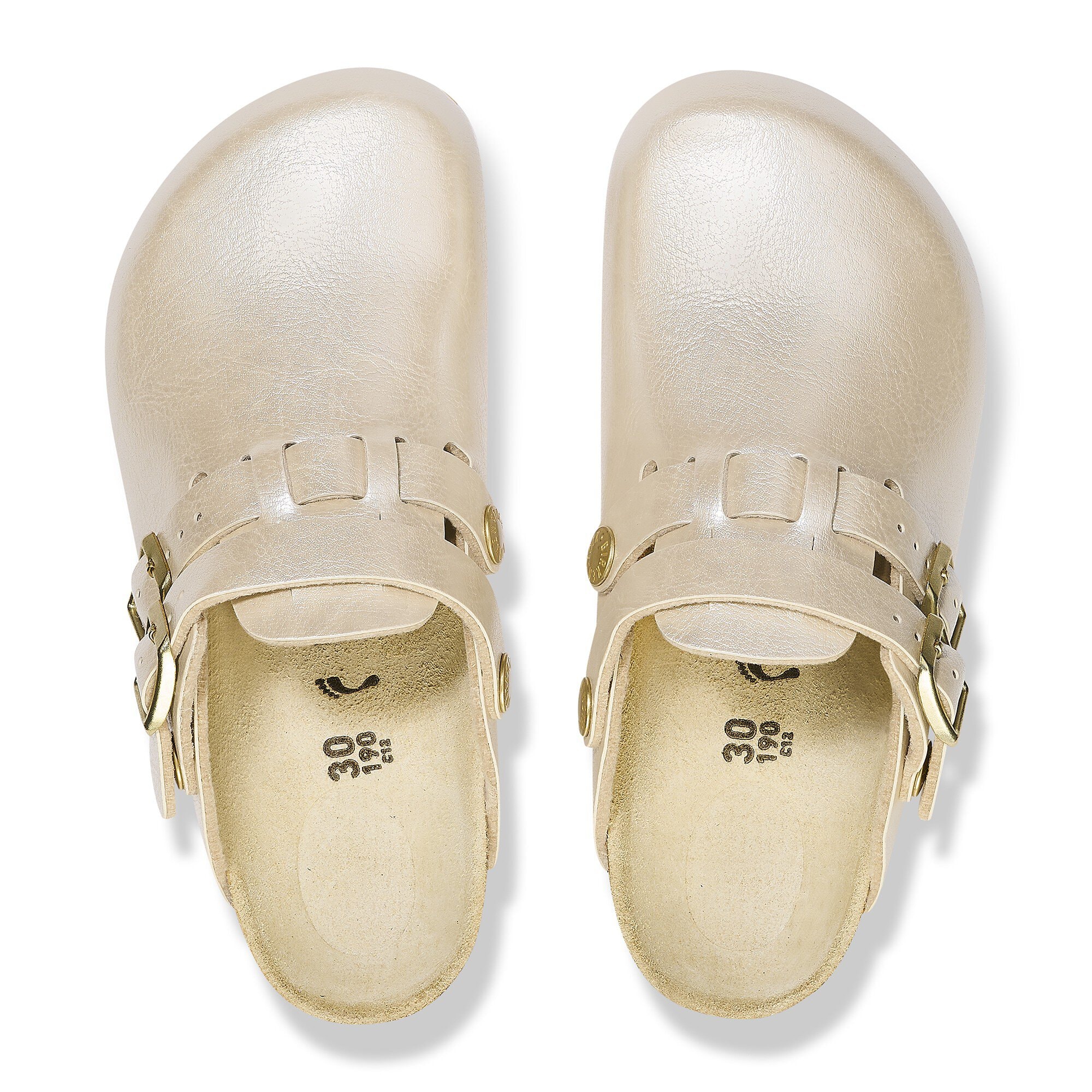 Детские сабо Birkenstock Kay Kids Birko-Flor, цвет: Жемчужный белый — фото 2