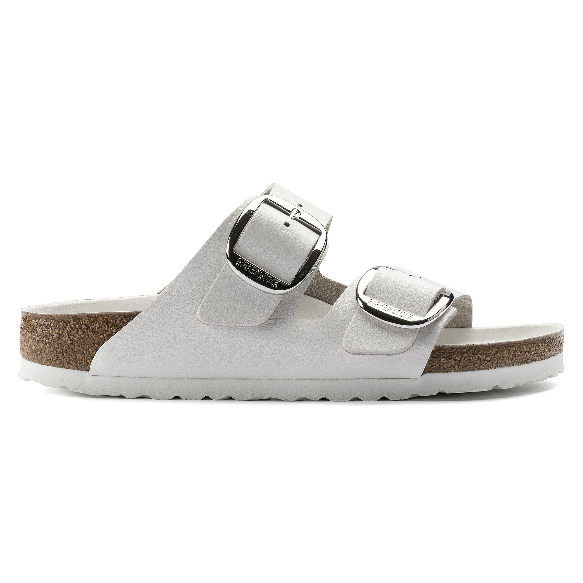 Женские сандалии Birkenstock Arizona Big Buckle Natural Leather, цвет: Белый — фото 3