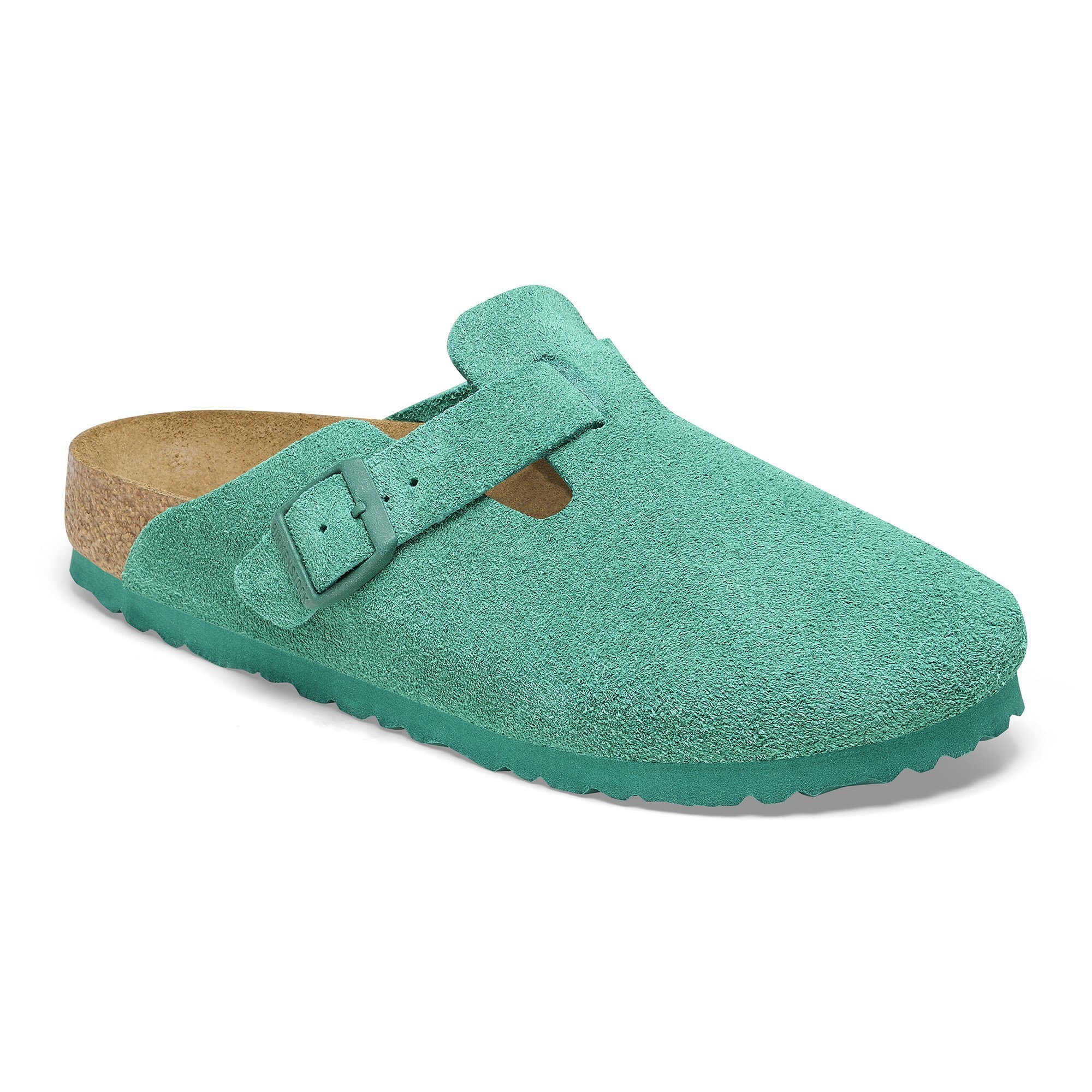 Boston Suede Leather in Color Digital Green | BIRKENSTOCK US