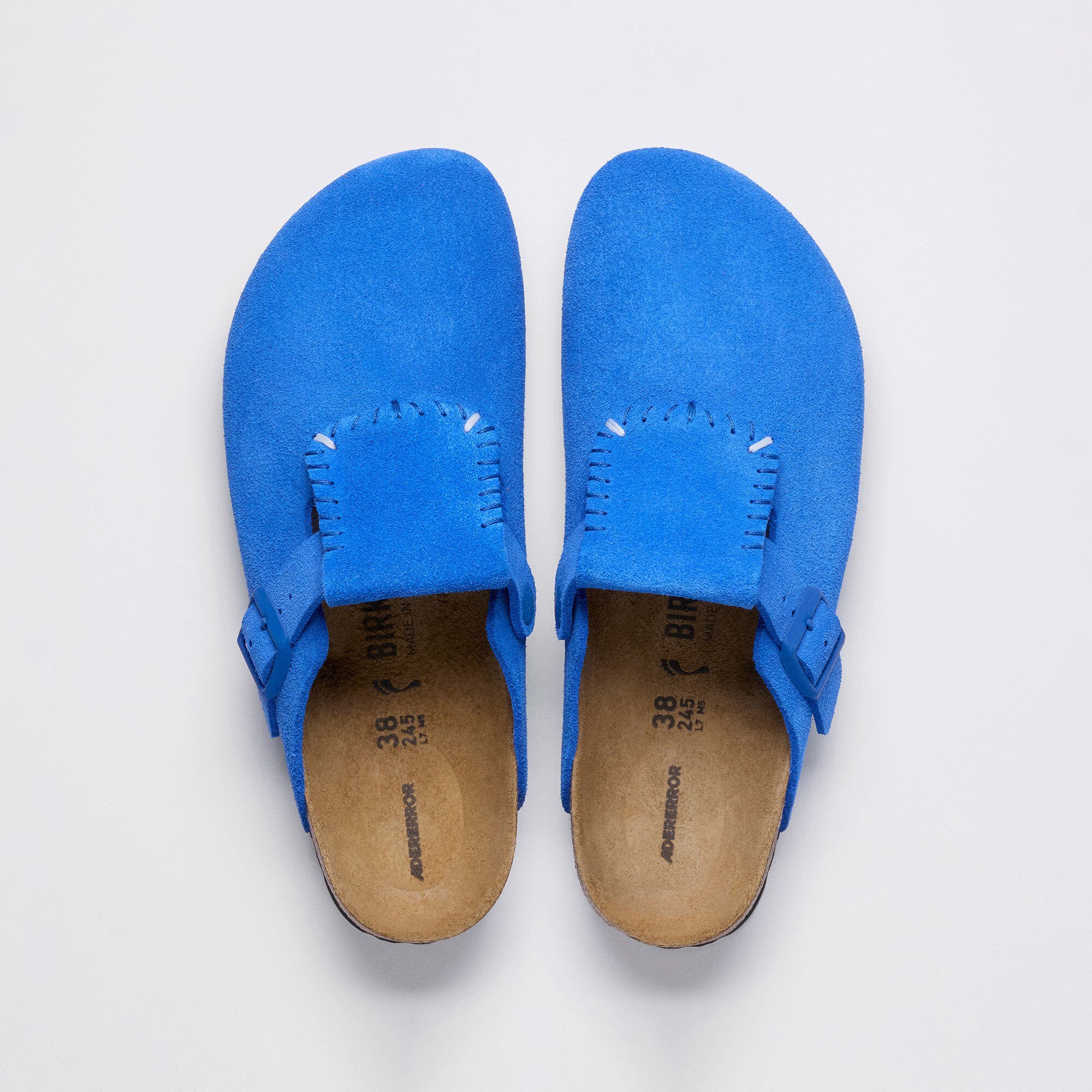 ADERERROR Boston Flap Suede Leather in Color Ultra Blue