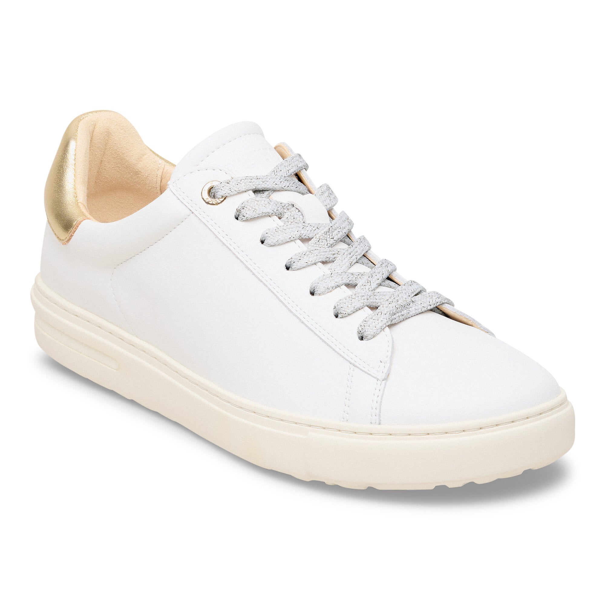 Bend Low Leather in Color White/Gold | BIRKENSTOCK US
