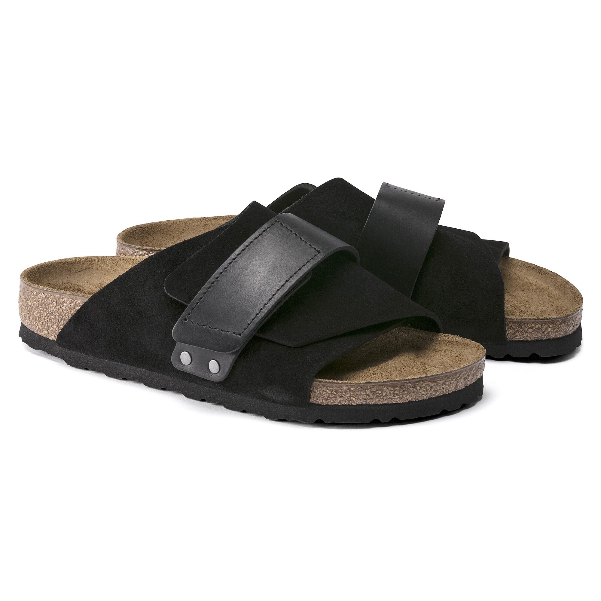 Сабо Birkenstock Kyoto Waxy Leather/Suede Leather, цвет: Чёрный — фото 6