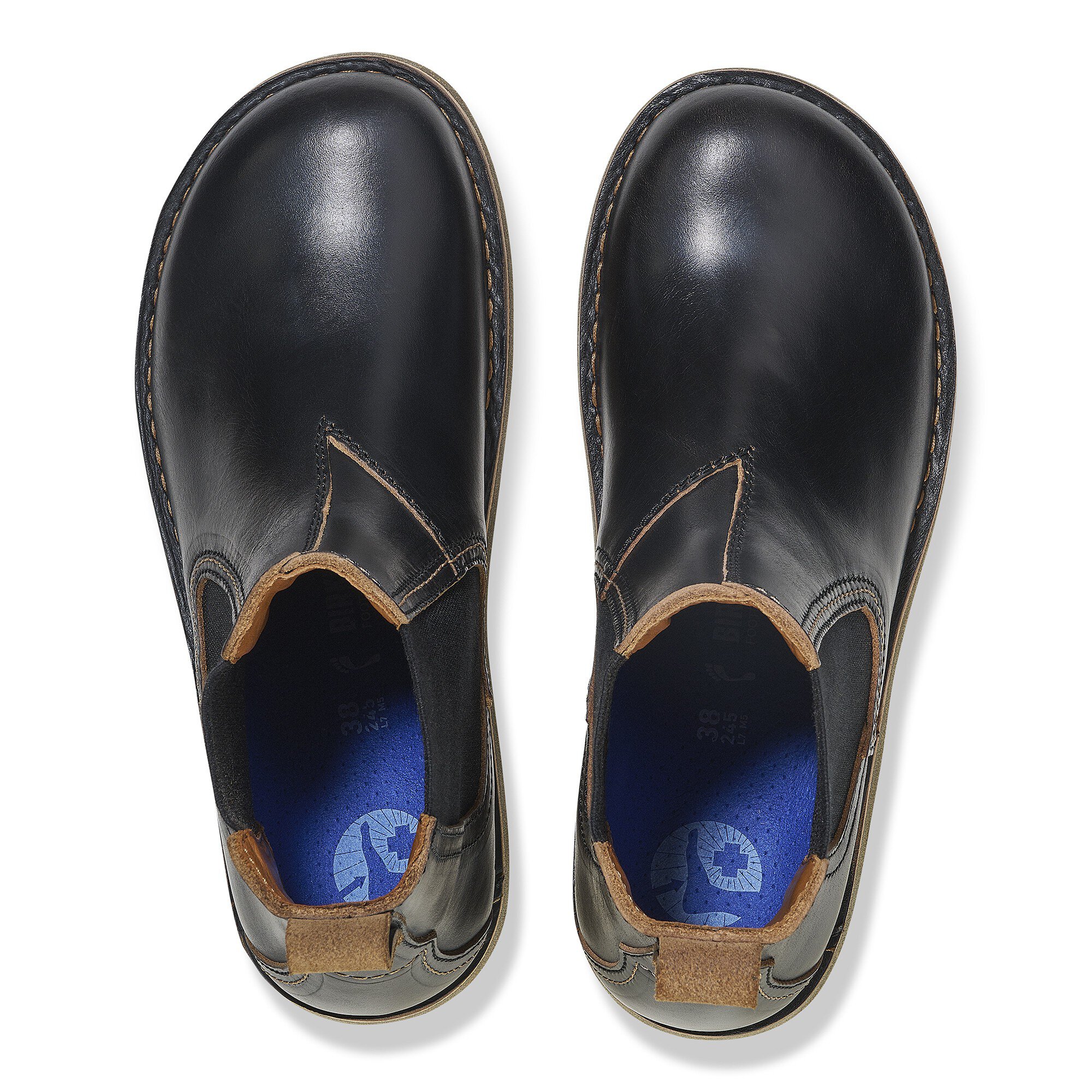 Женские ботинки Birkenstock Birmingham Slip On Women Natural Leather Oiled, цвет: Чёрный — фото 2