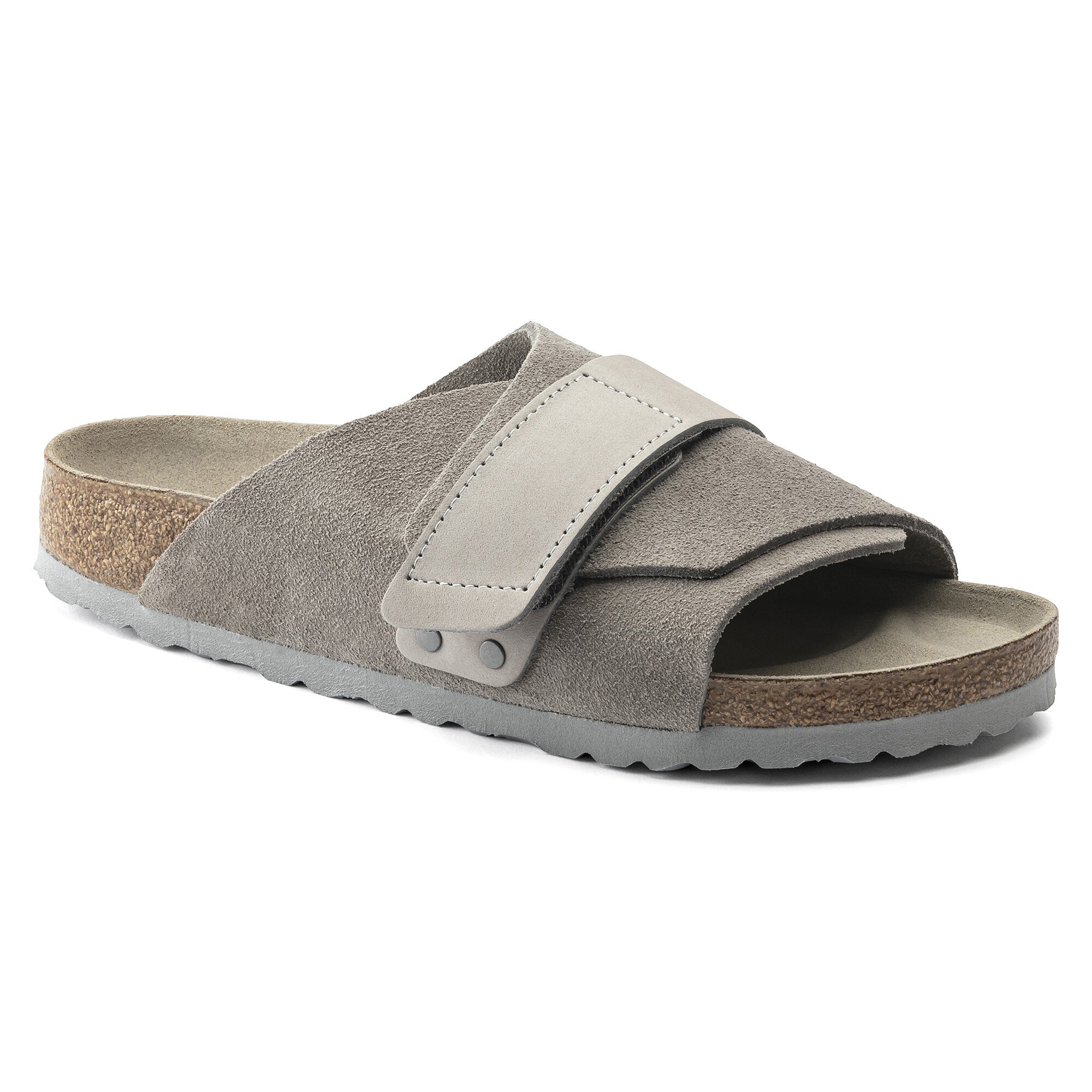 Kyoto Nubuck-Suede Leather in Color Stone Coin | BIRKENSTOCK US