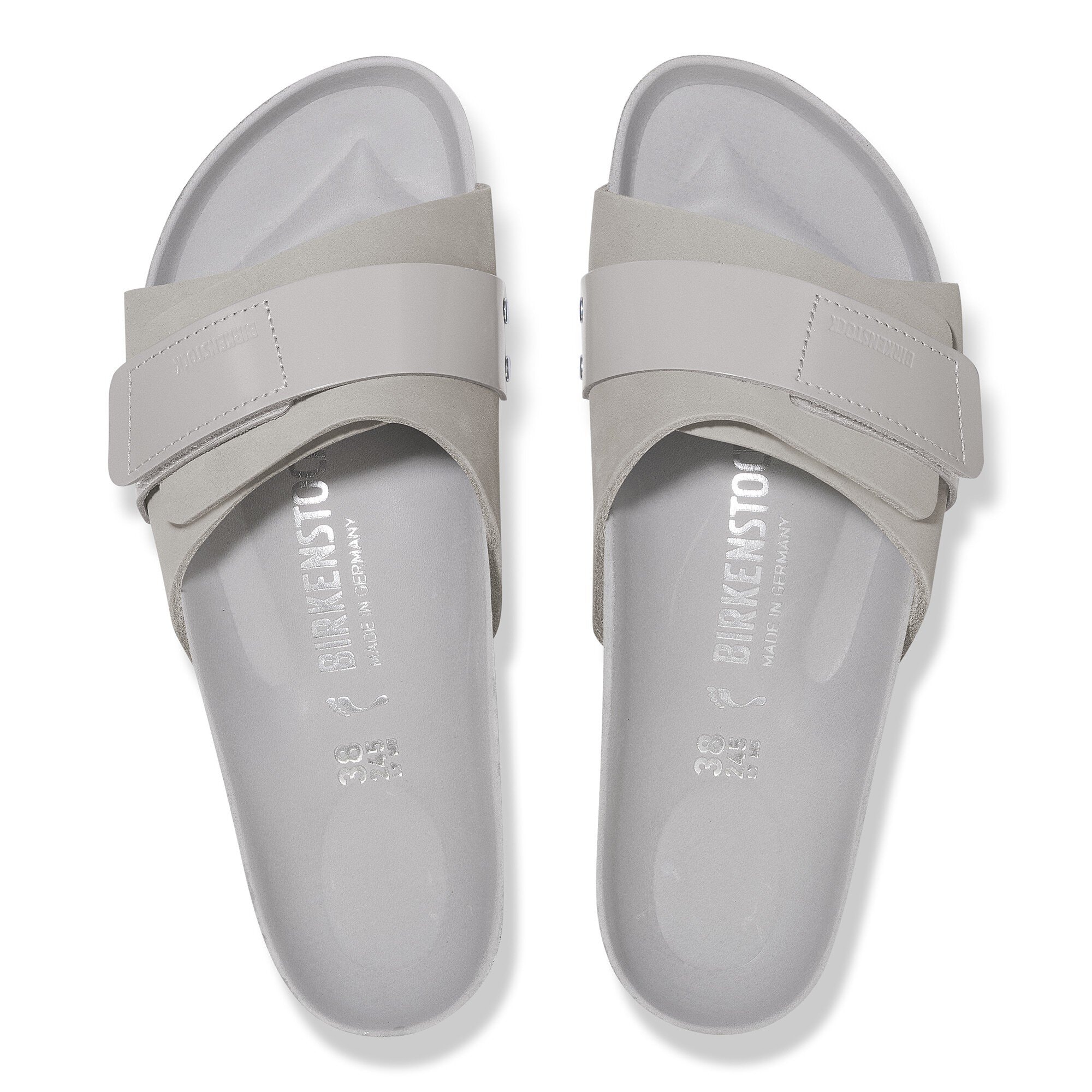 Женские сандалии Birkenstock Oita Nubuck Leather, цвет: Серо-бежевый — фото 2