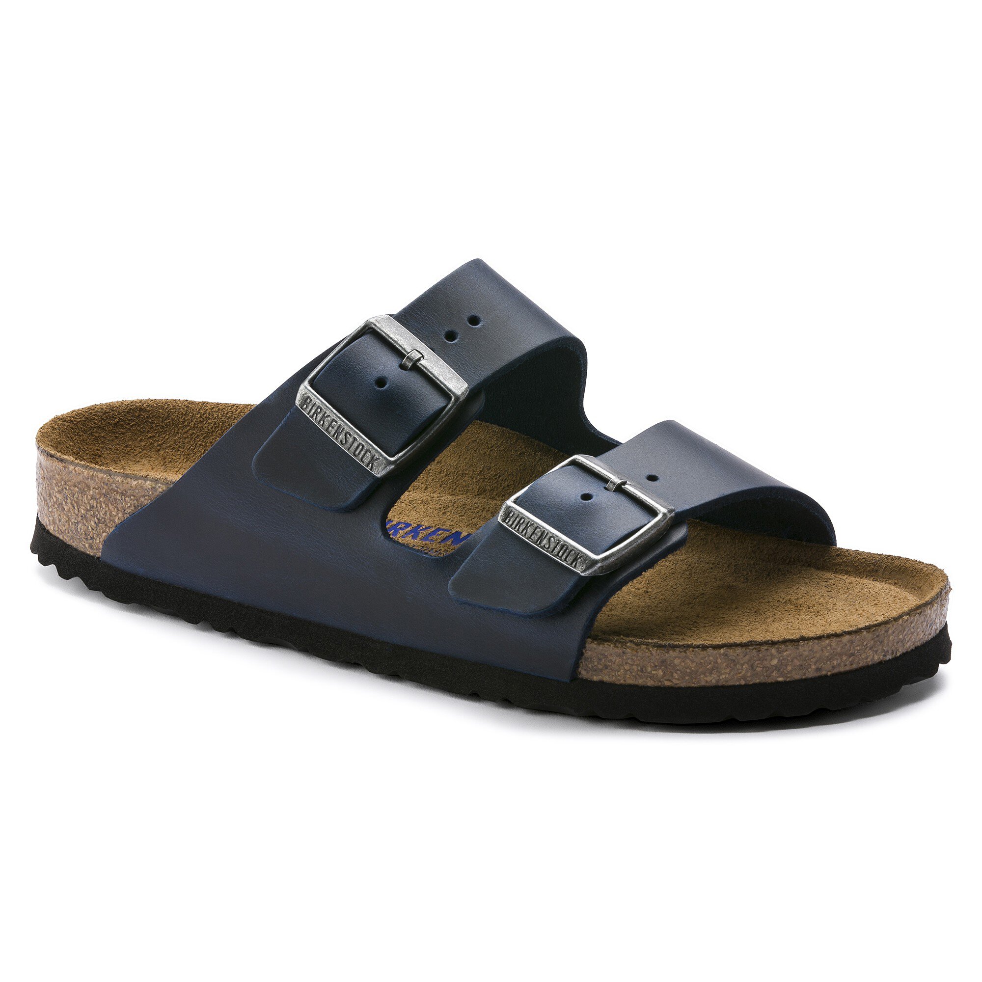 Arizona Soft Footbed Oiled Leather in Color Blue | BIRKENSTOCK US